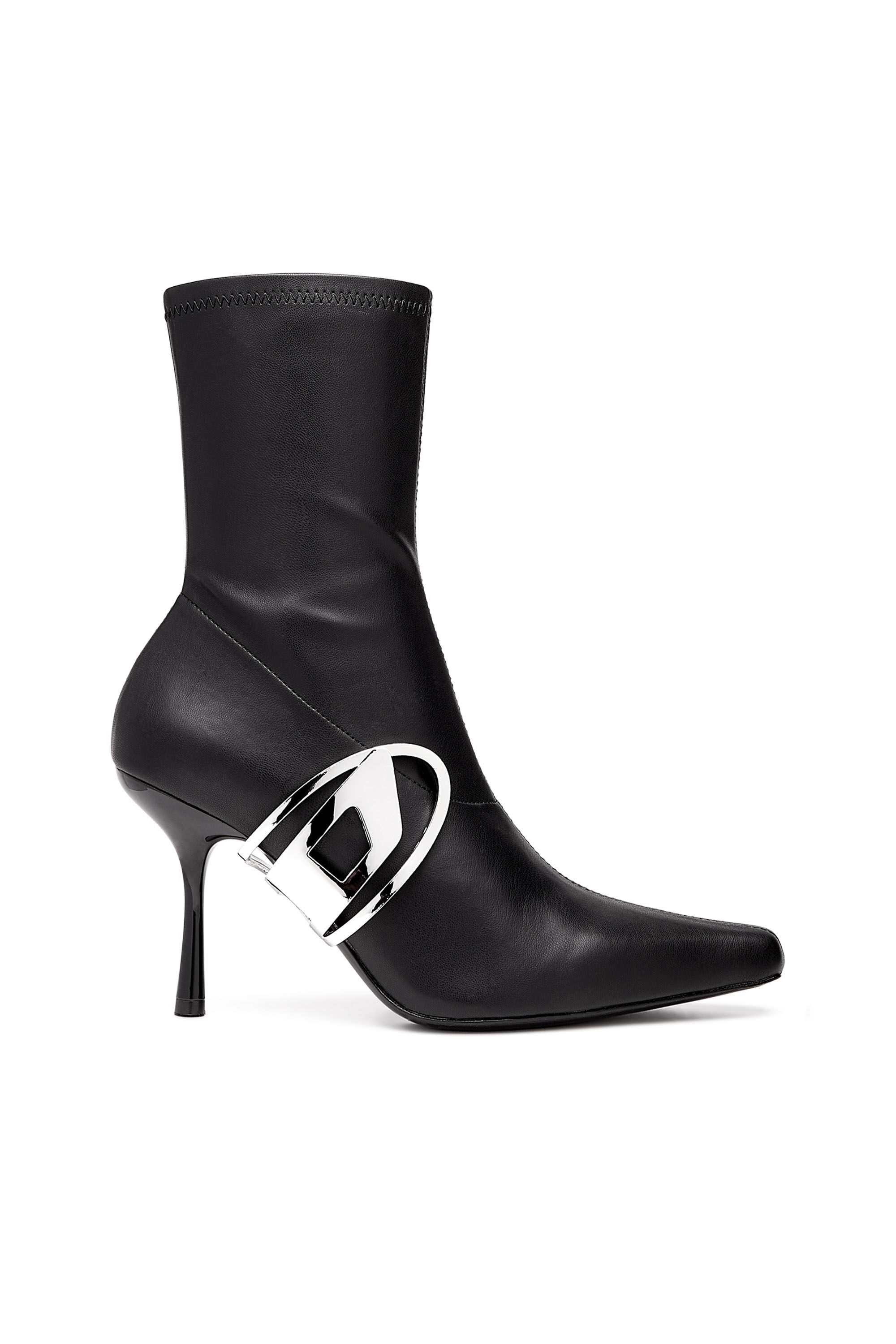 Women s D Eclipse BT Stiletto boots with oval D plaque D
