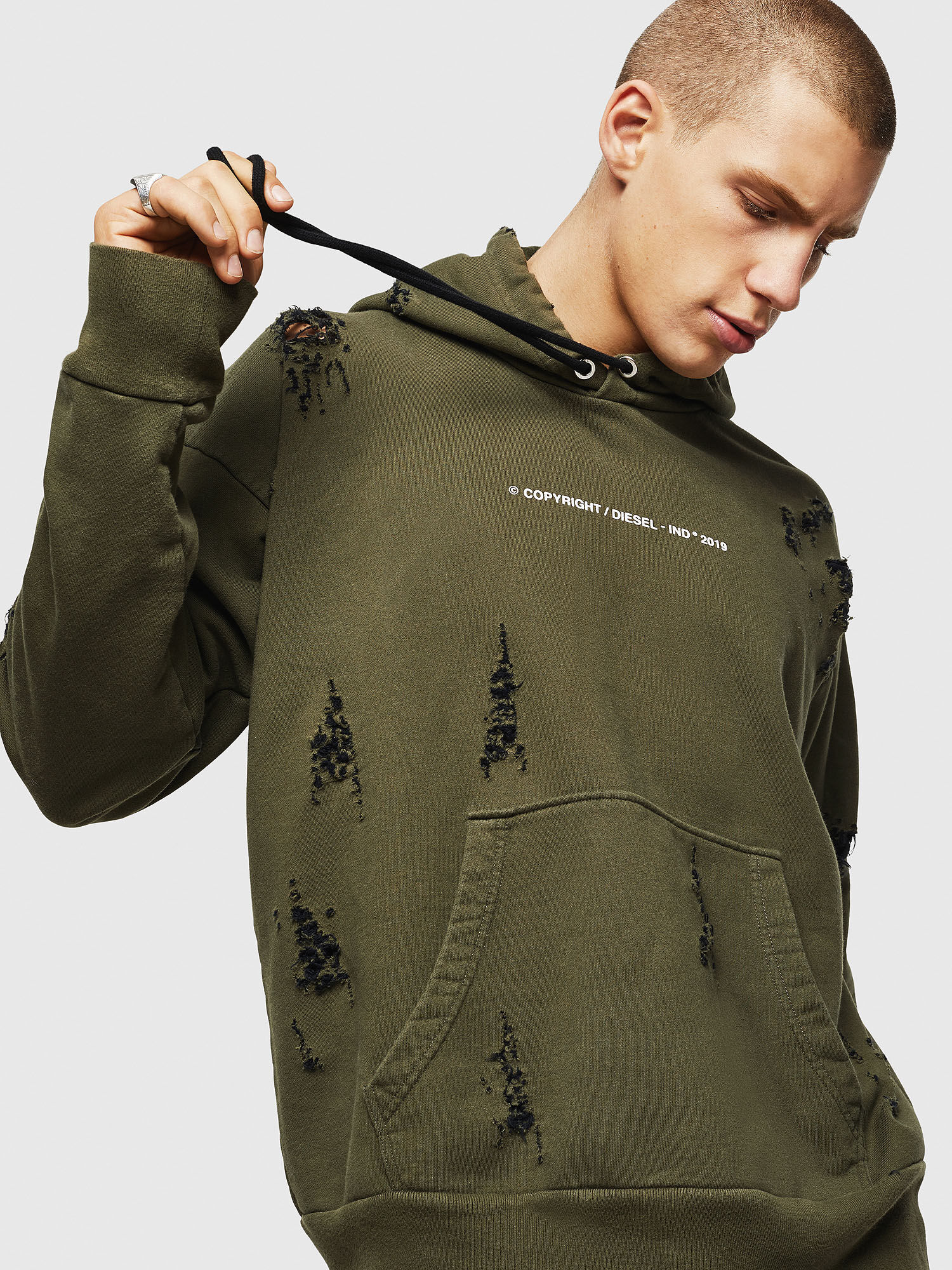 Diesel hoodie on sale green