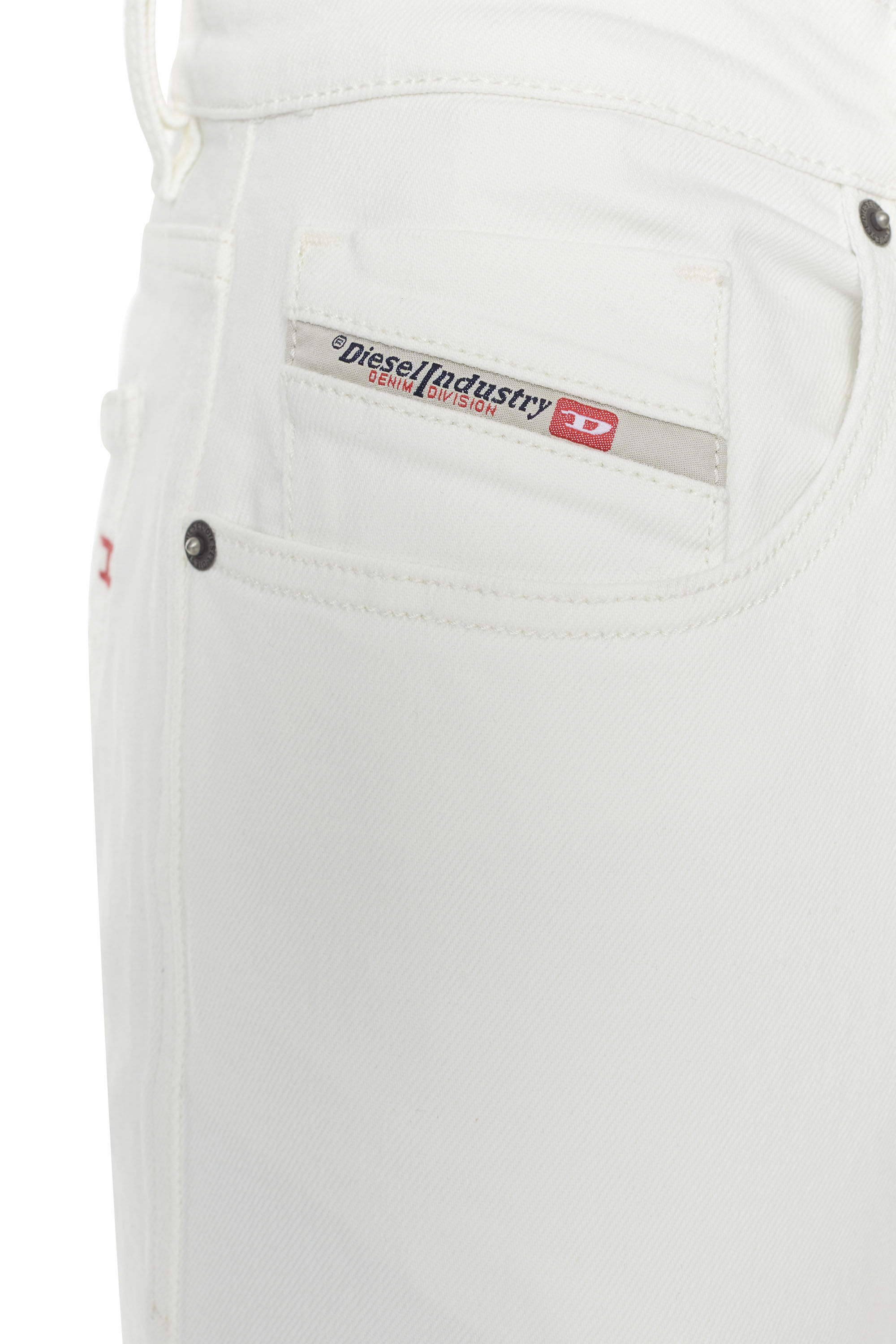 2019 D STRUKT 09D63 Man Slim White Jeans Diesel