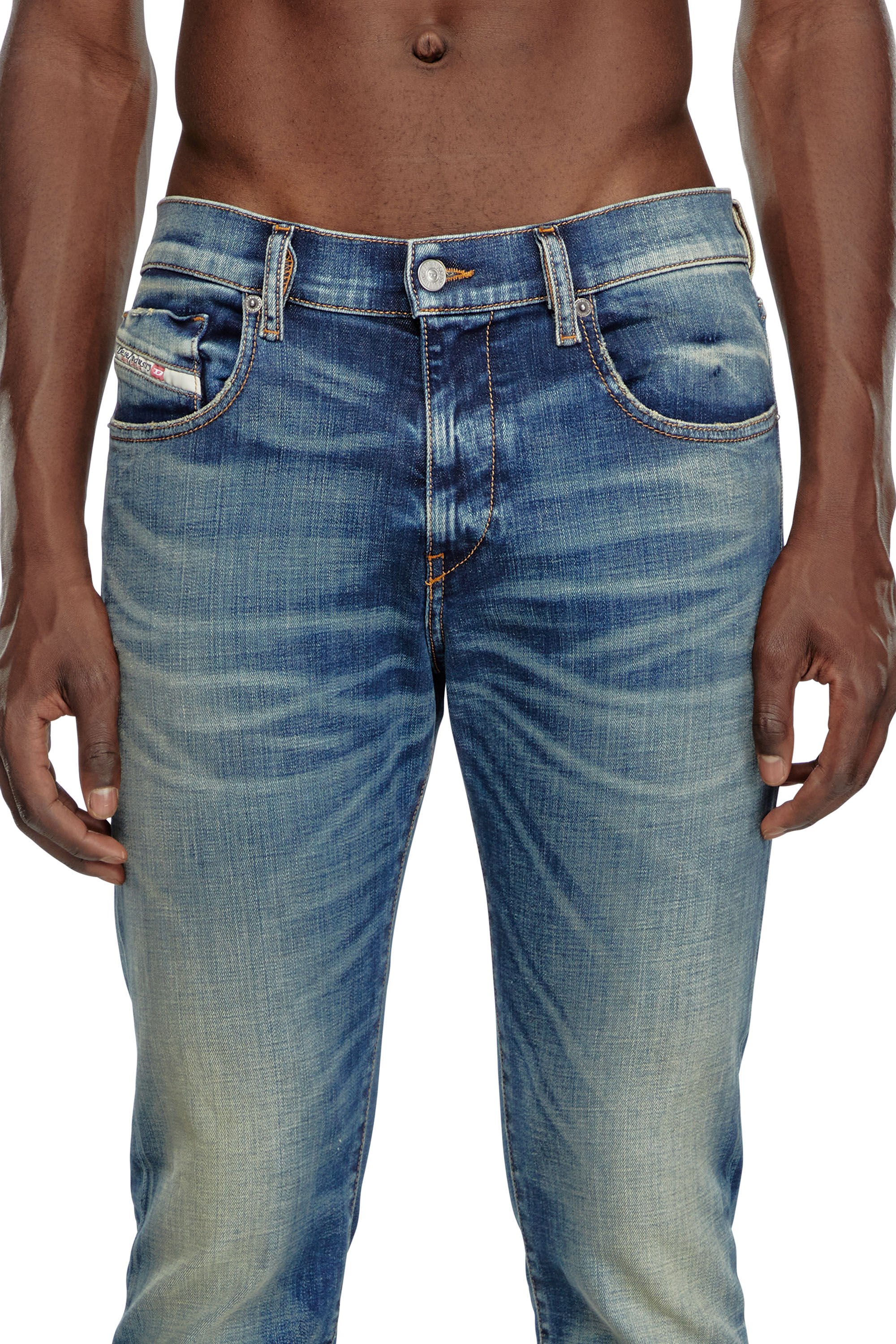 Diesel - Homme Slim Jeans 2019 D-Strukt 09J50, Bleu moyen - Image 5