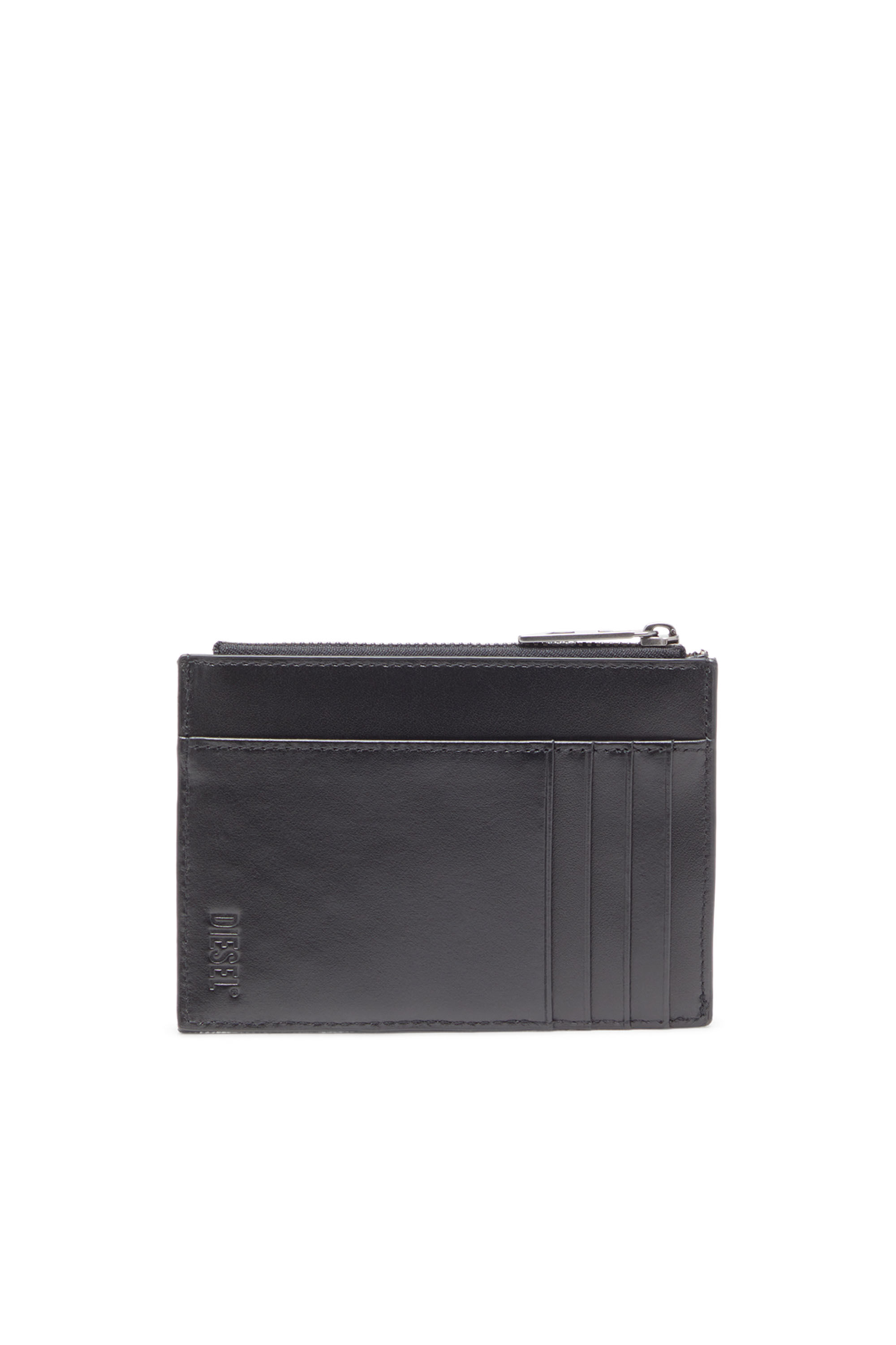 Diesel - MULTI-PKTS CARD HOLDER I, Porte-cartes en denim floqué enduit Homme in Noir - 2