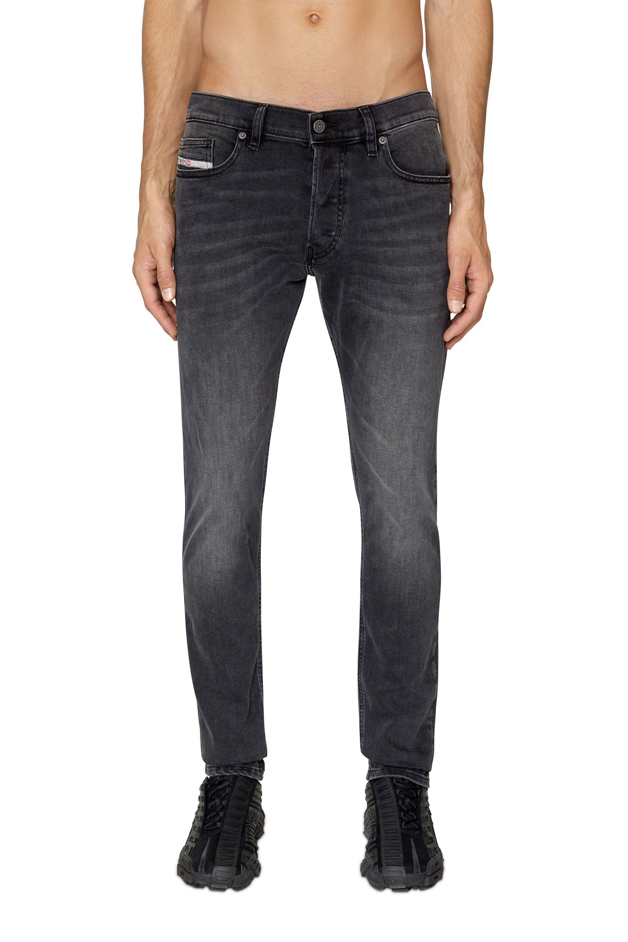 Diesel - D-Luster 0IHAV Slim Jeans, Noir/Gris foncé - Image 3