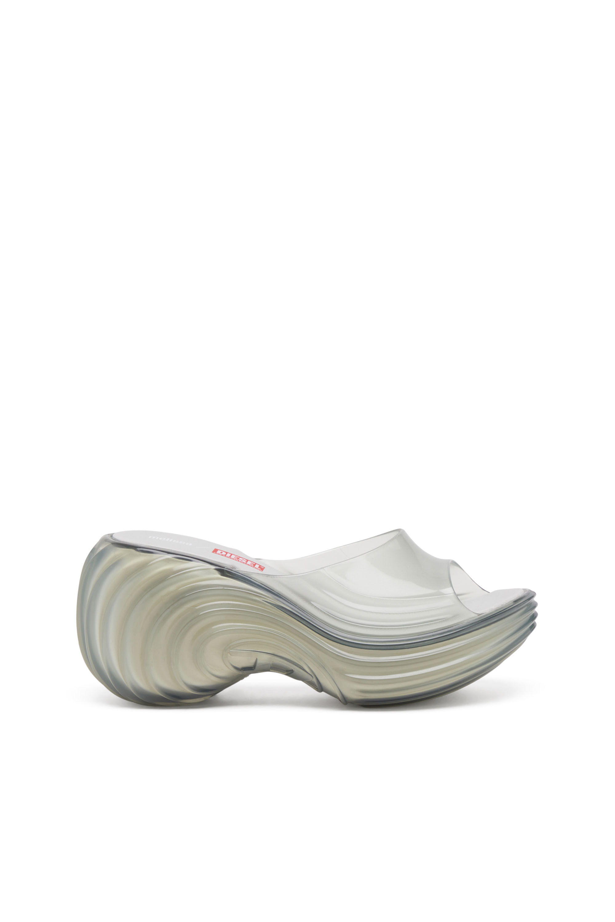 Diesel - MELISSA QUANTUM PLATFORM, Female's Platform mule in Melflex® in Light Grey - 1