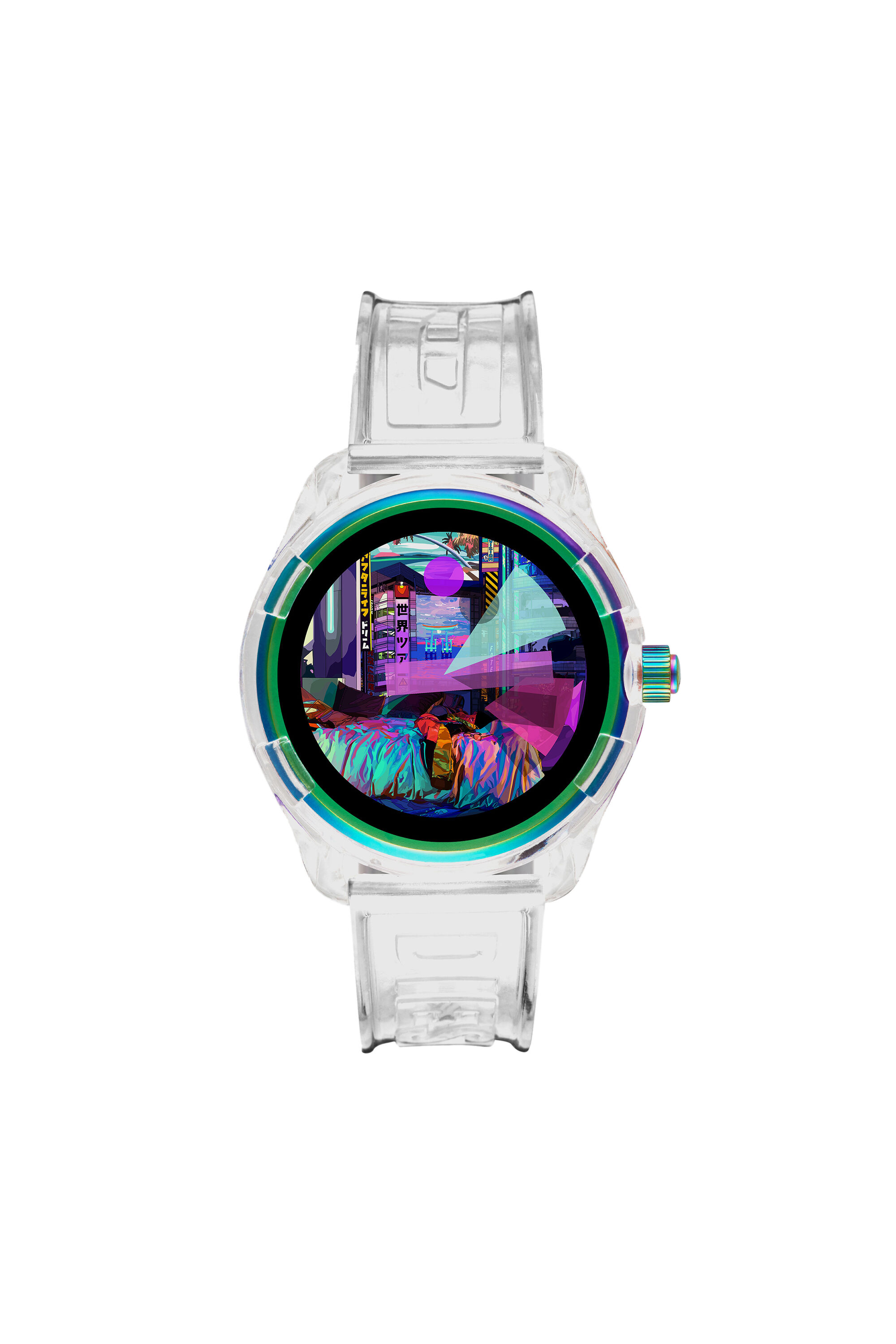 Diesel - DT2023, Male's On x MDJ limited-edition fadelite smartwatch and strap set in White - 1