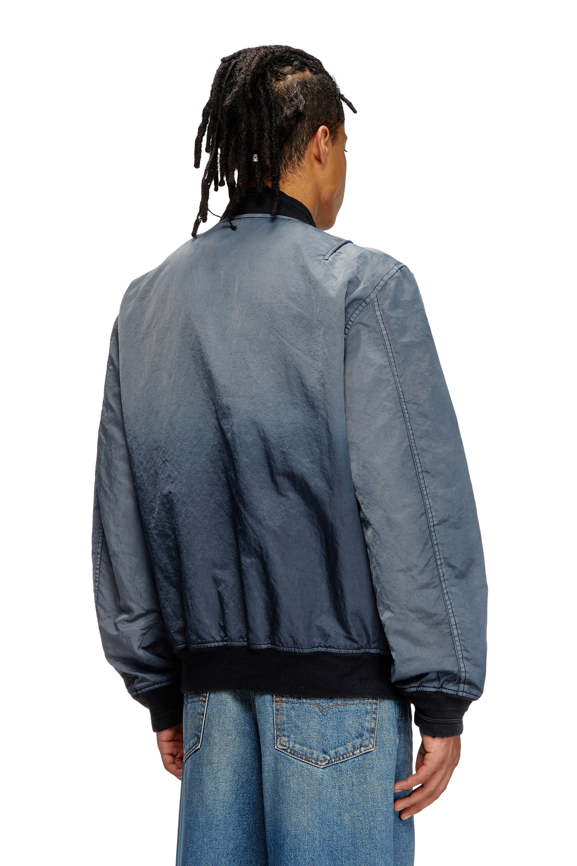 Diesel - J-KEPES, Male's Dégradé padded bomber jacket in Dark Grey - 4