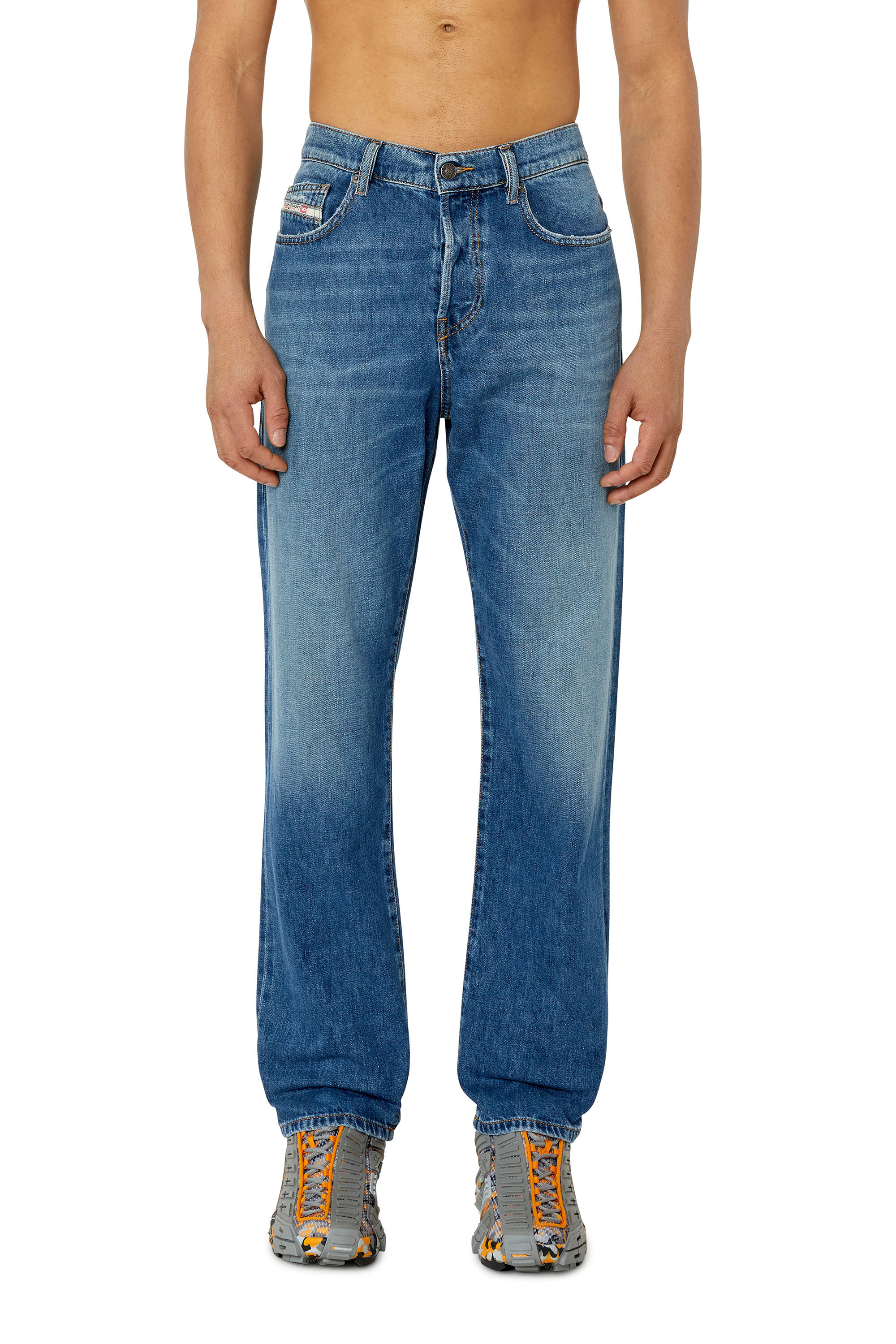 Diesel - Straight Jeans 2020 D-Viker 09F25 Homme, Bleu moyen - Image 3