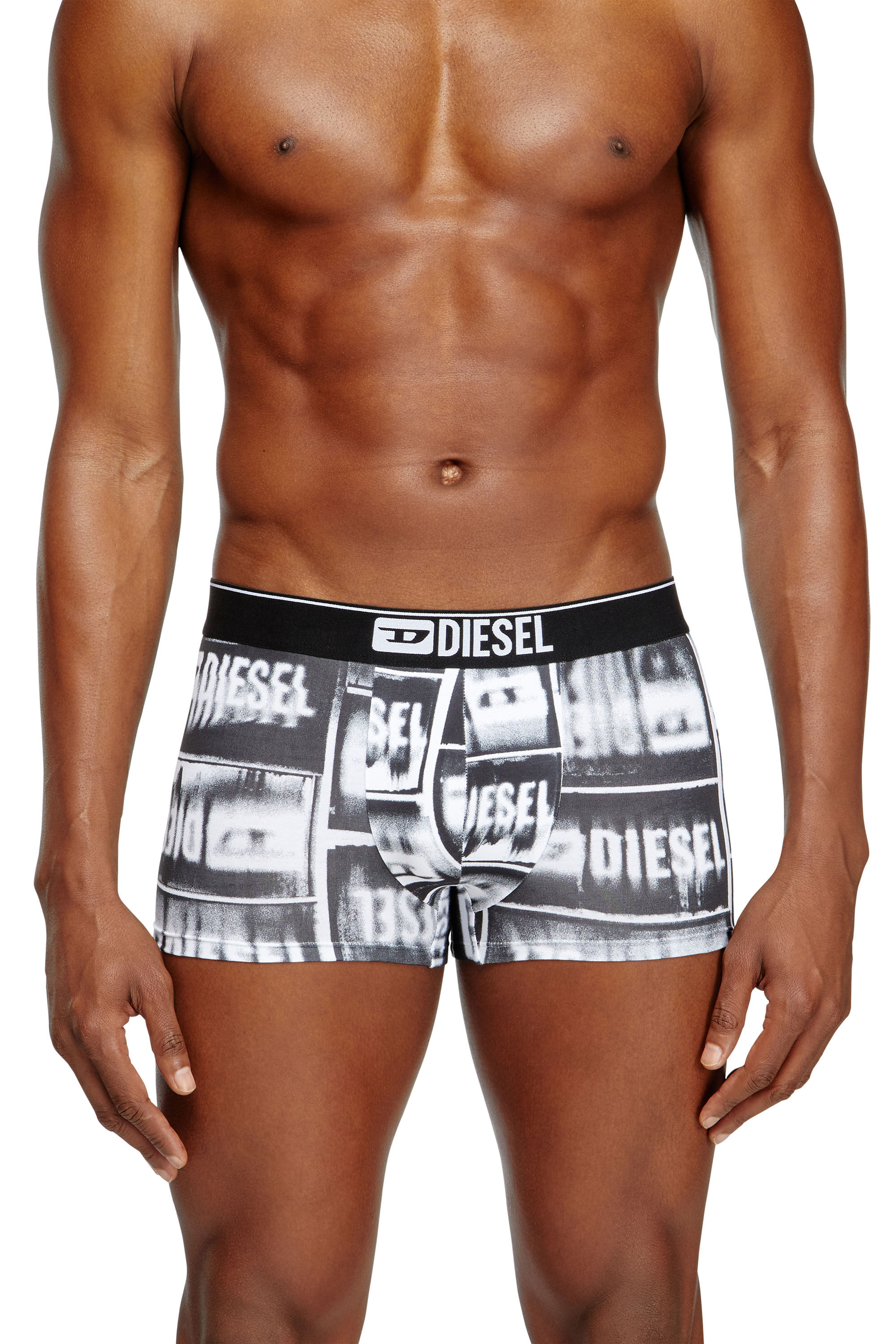Diesel - DAMIEN-D-BOX-3PACK, Male's 3-pack boxer briefs in stretch cotton in White/Black - 1