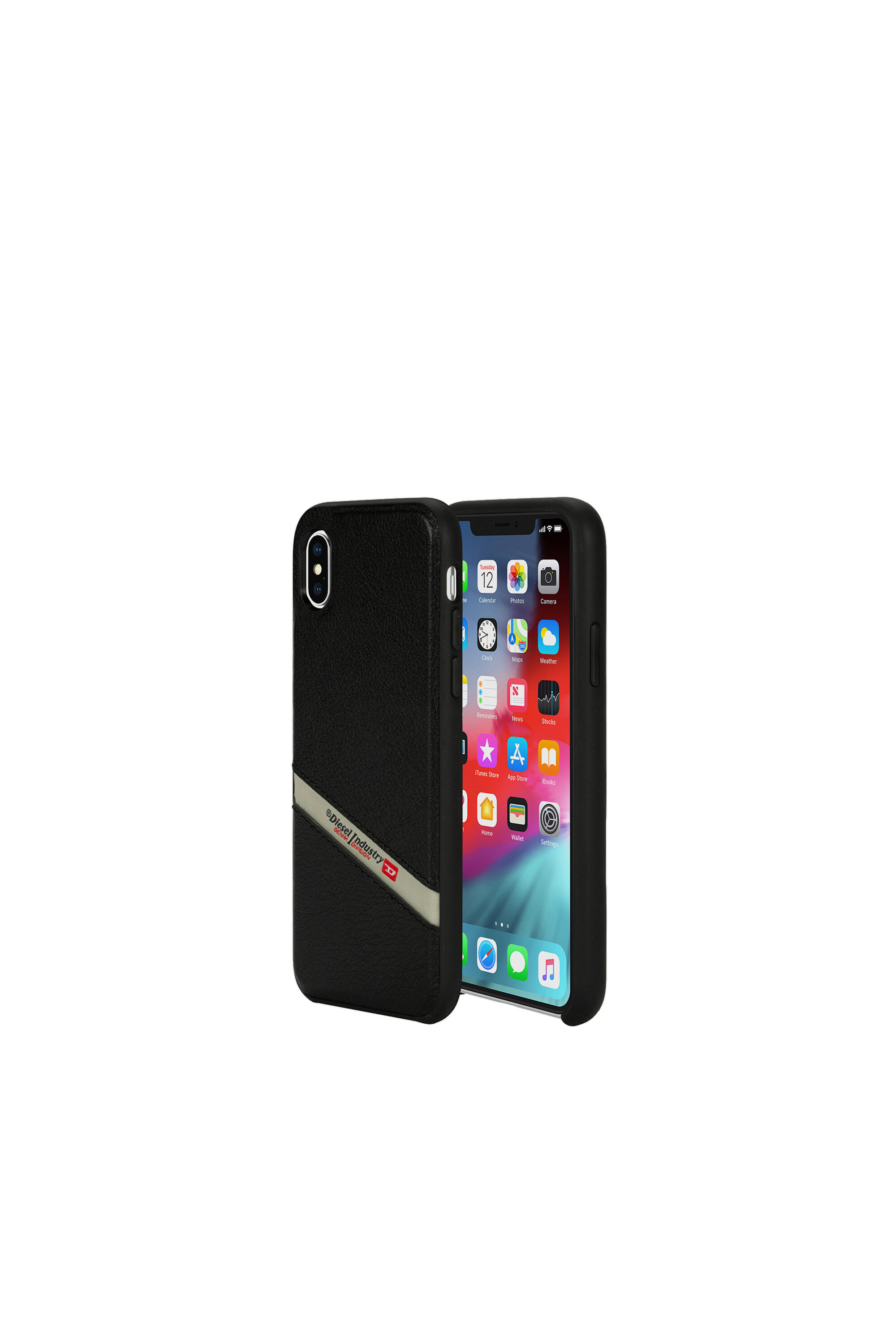 Diesel - DIESEL LEATHER CO-MOLD CASE FOR IPHONE XS MAX, Noir - Image 1