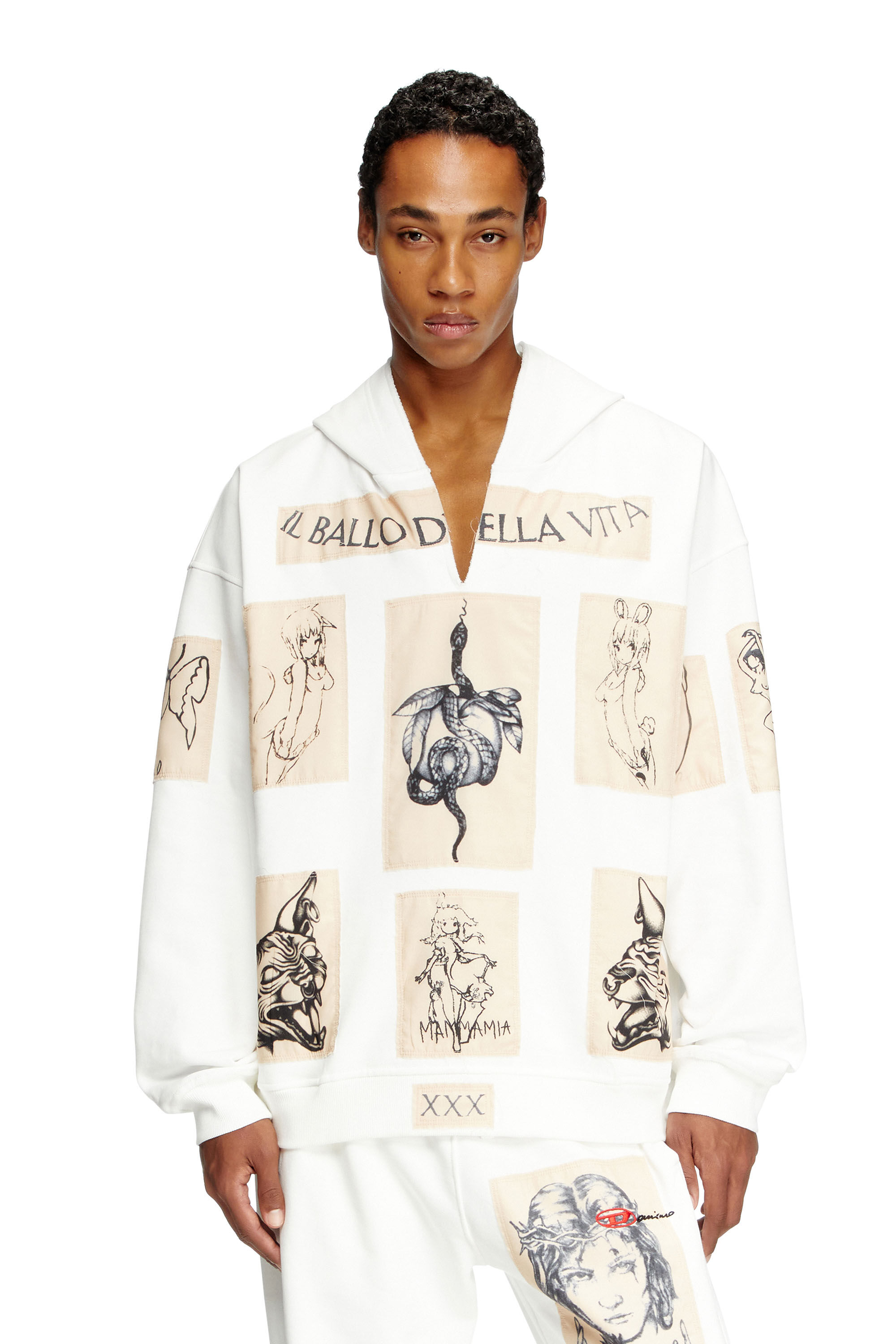 Heraldry Printed Zip-up Hoodie – EVISU