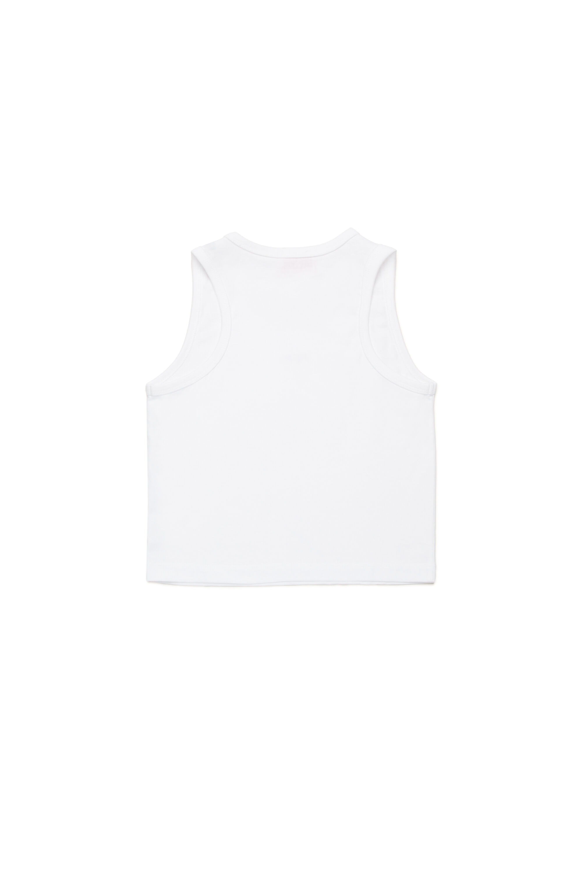 Diesel - TASPYRD, Female's Tank top with D logo patch in White - 2