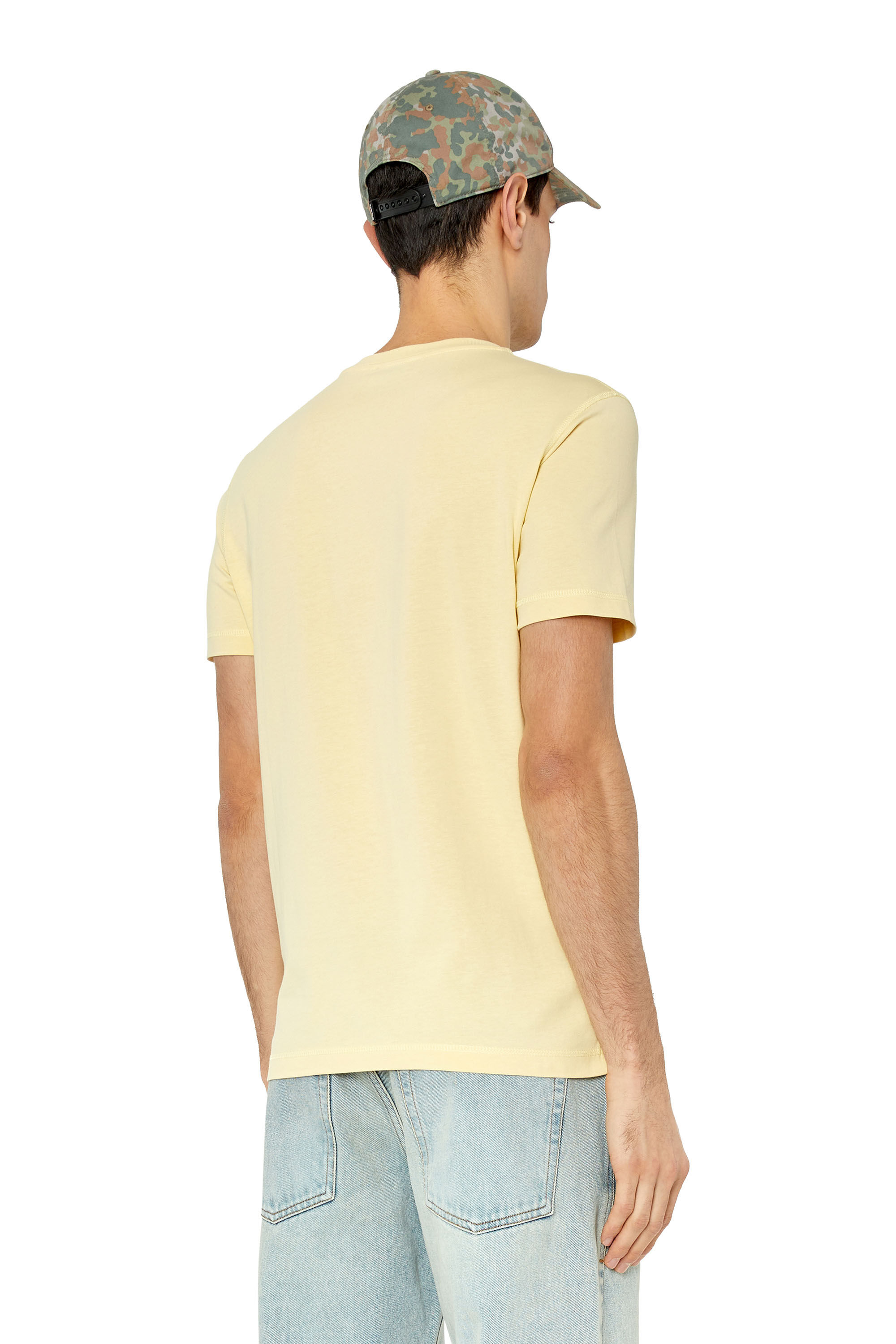 Diesel - T-DIEGOR-G10, Male's T-shirt with utility logo print in Beige - 5