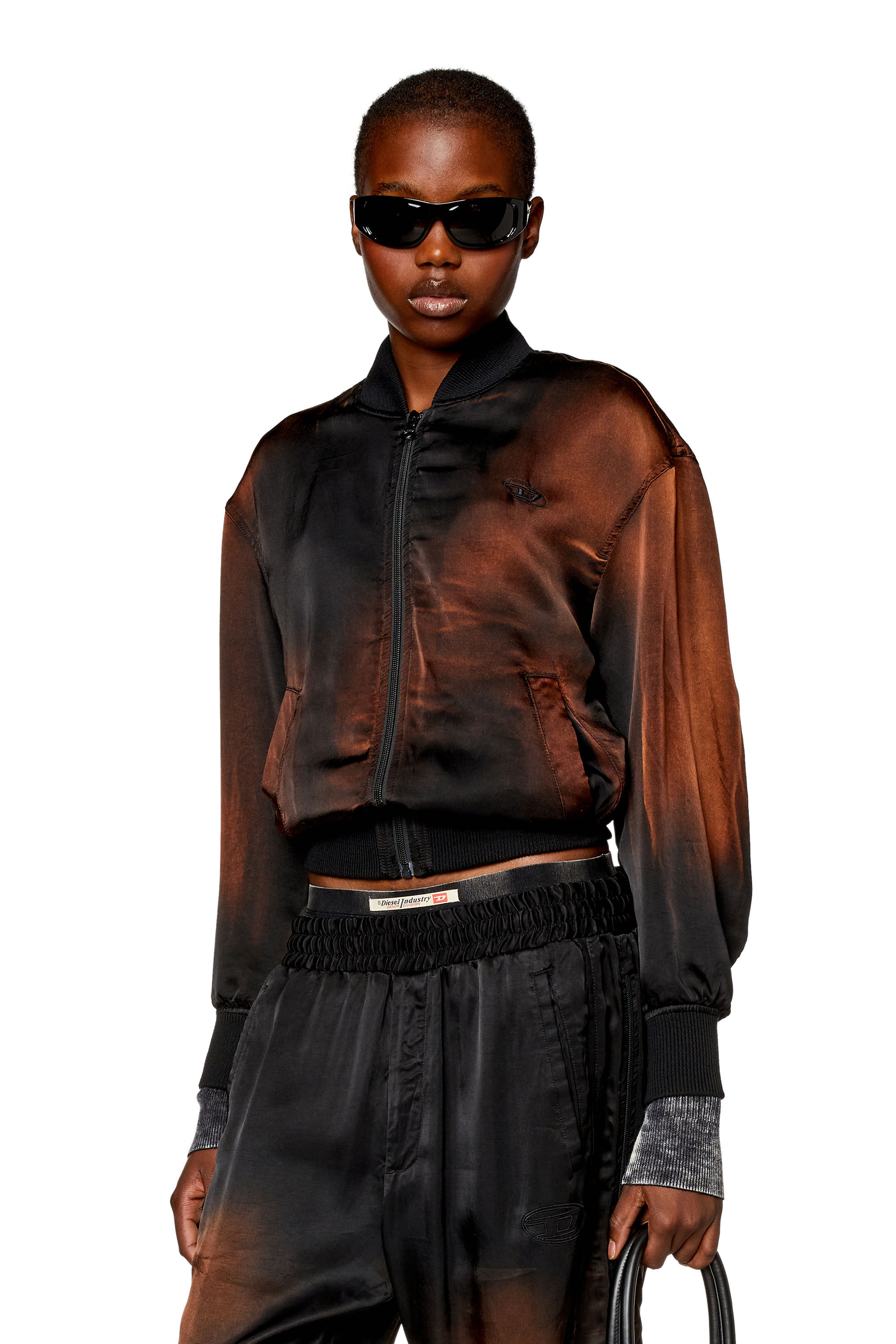 Women s Bomber jacket in solarised satin J MARTH Diesel