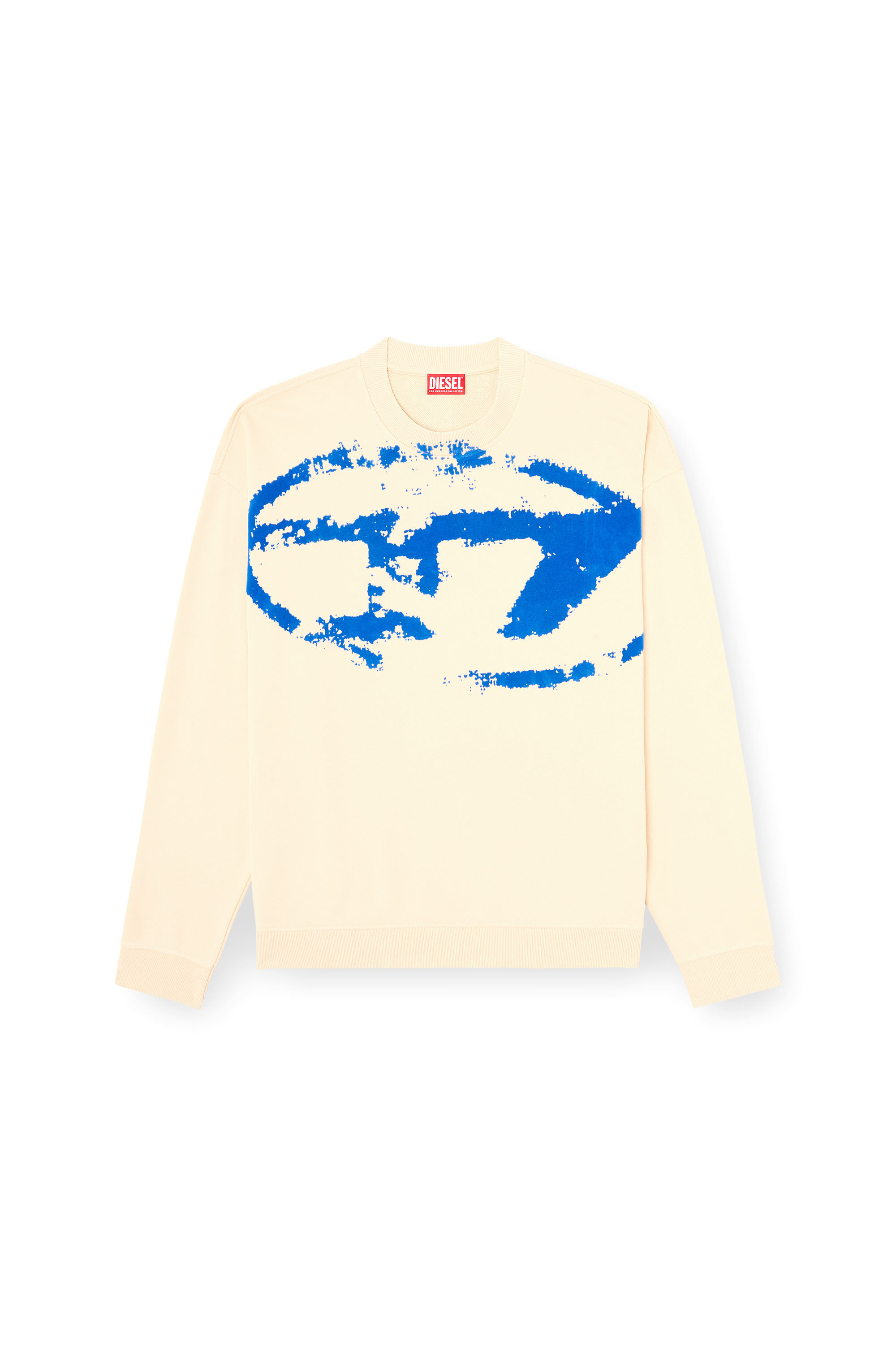 Diesel - S-BOXT-N5, Sweat-shirt avec logo floqué effet vieilli Homme in Polychrome - 2