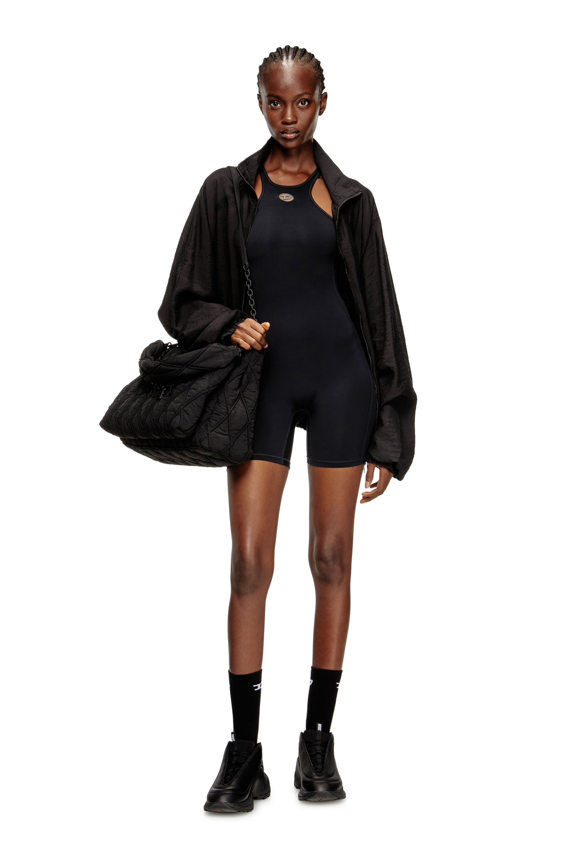 Diesel - NYDIA-UTLT, Female's Racer back playsuit in Black - 4