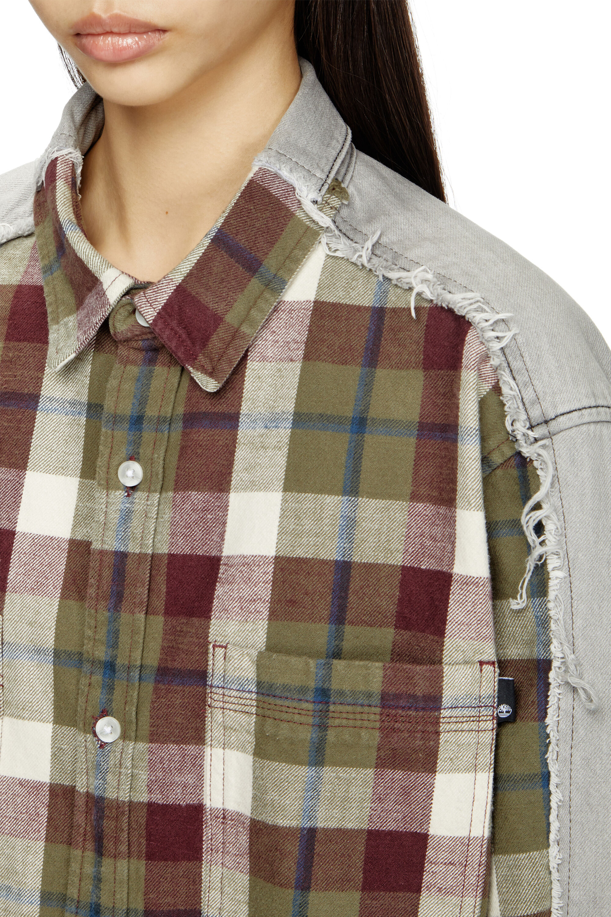 Diesel - Shirt Diseloves 8B, Chemise à carreaux en denim effet blanchi Mixte in Polychrome - 8