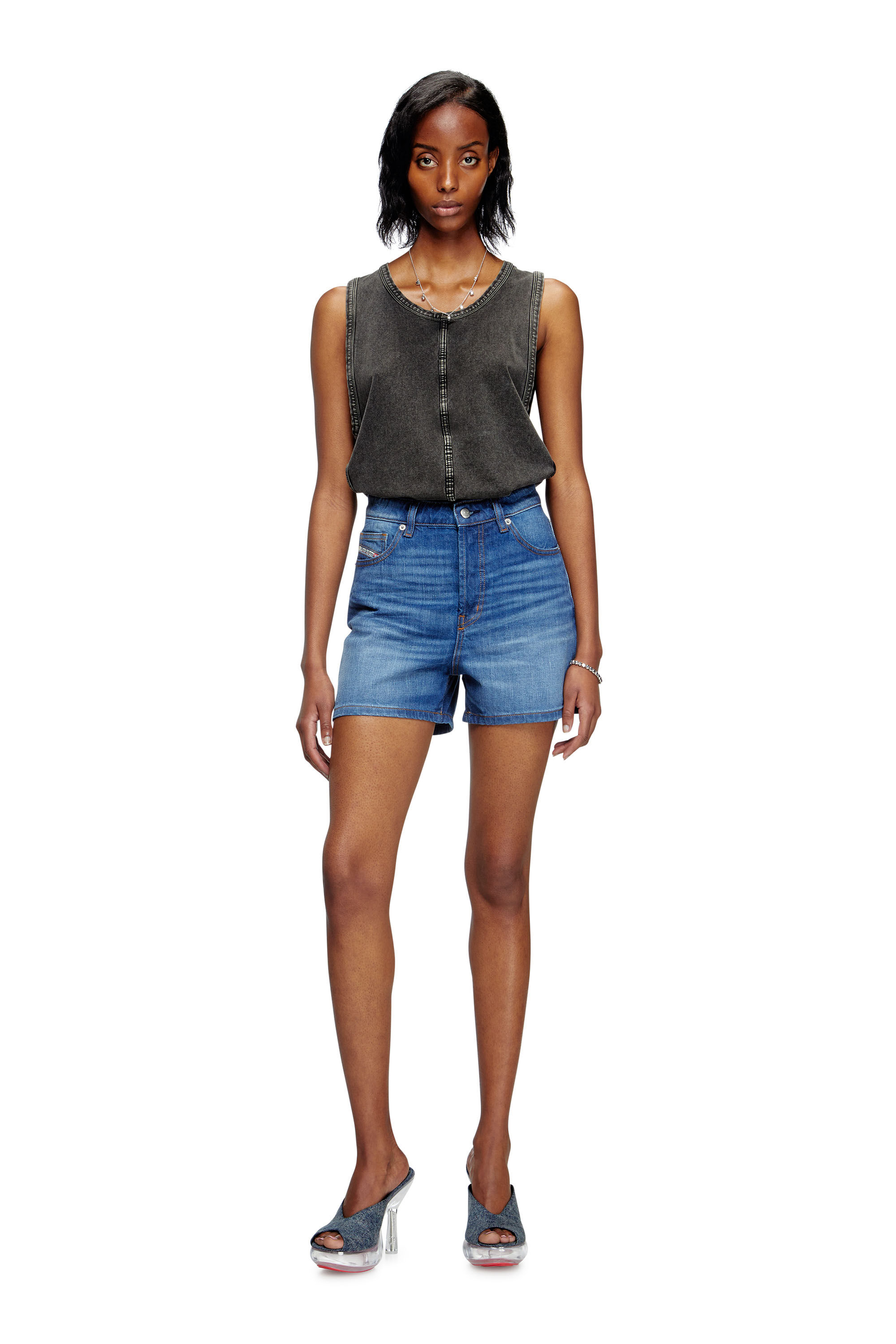 Diesel - DE-JIRO, Female's Denim shorts in Medium Blue - 1