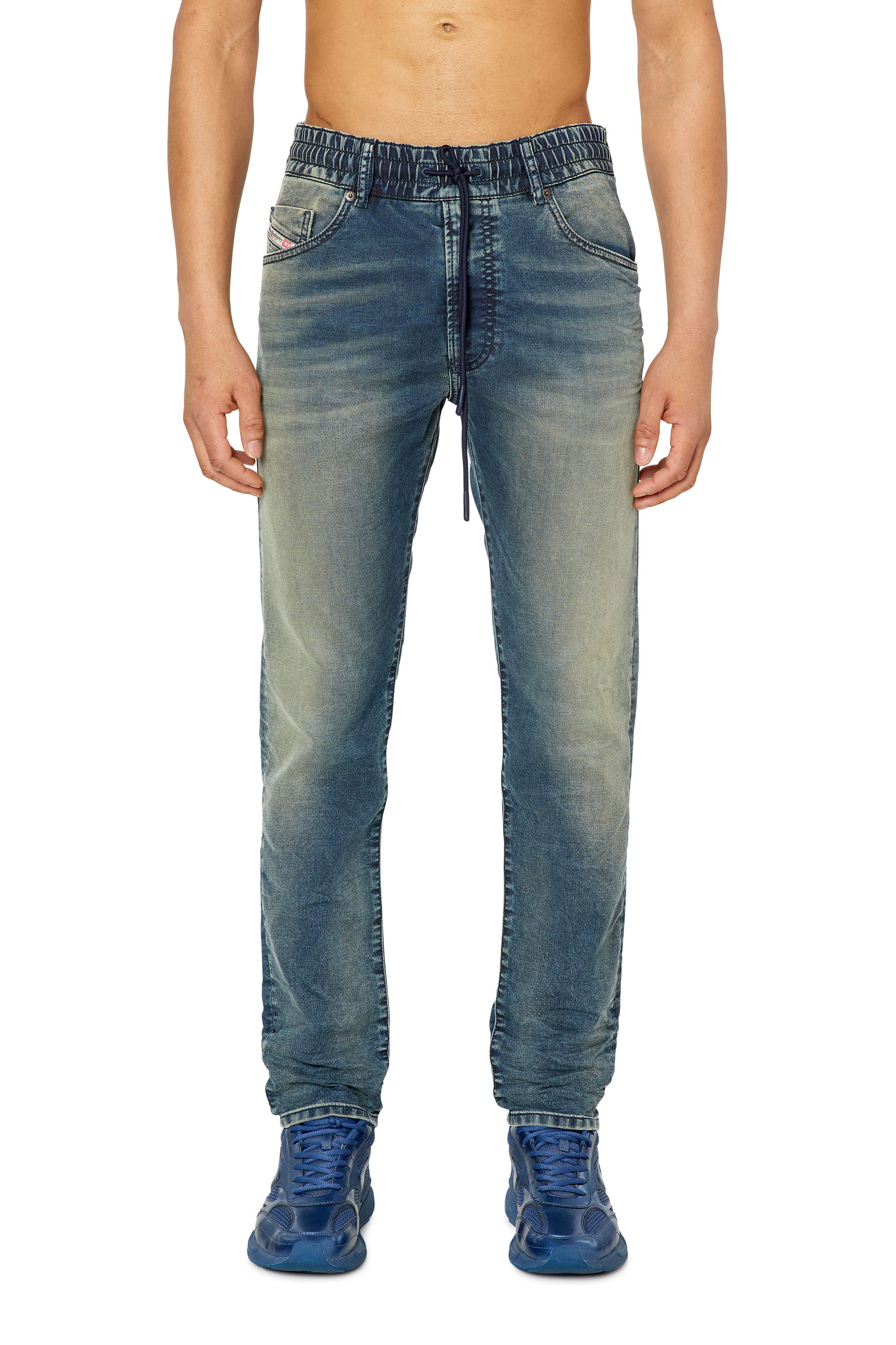 Diesel - Tapered 2030 D-Krooley Joggjeans® 068DS, Tapered 2030 D-Krooley Joggjeans® Homme in Bleu - 3
