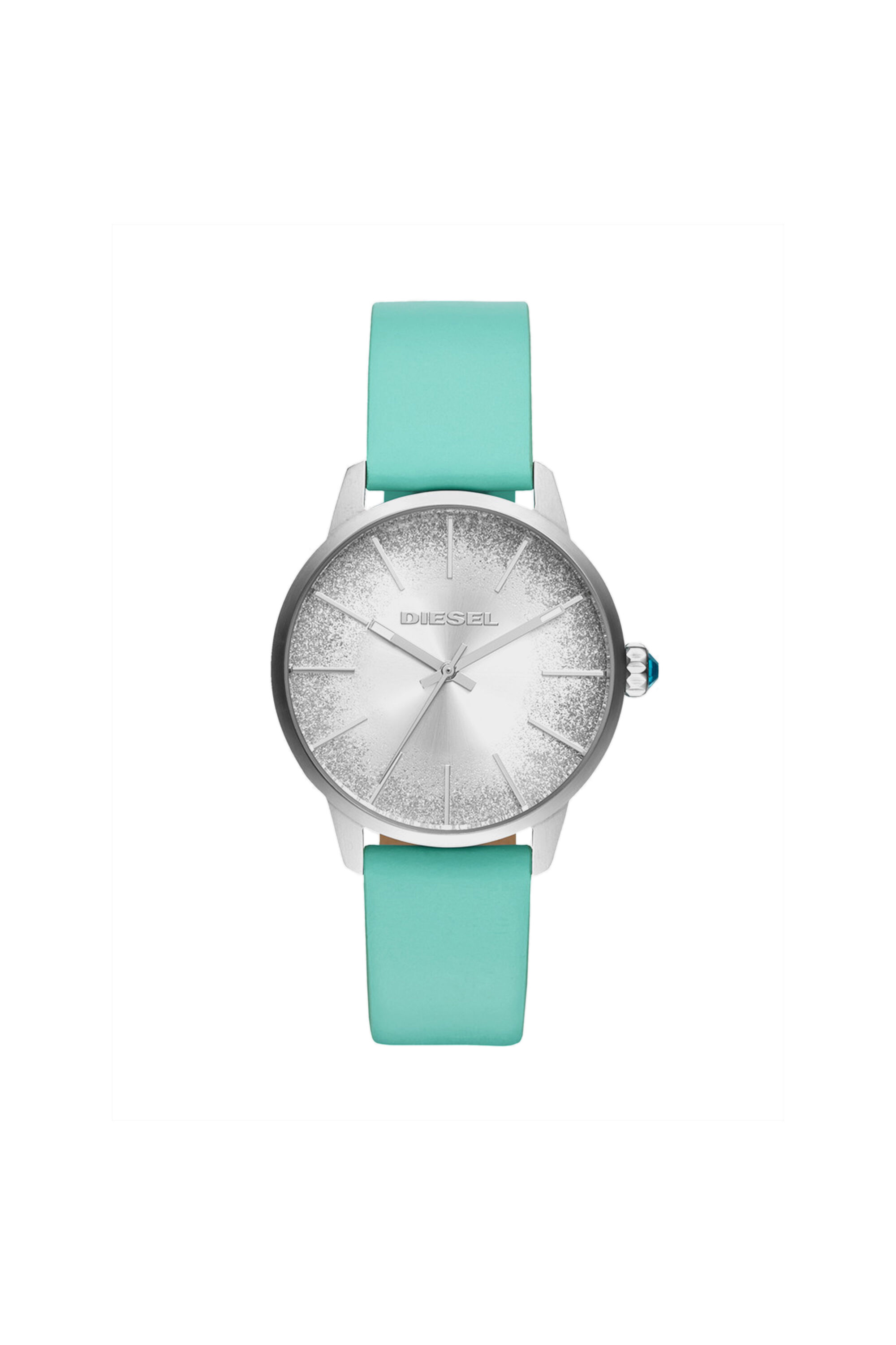 Diesel - DZ5564, Female's Castilla glittered watch with blue strap, 38 mm in Water Green - 1