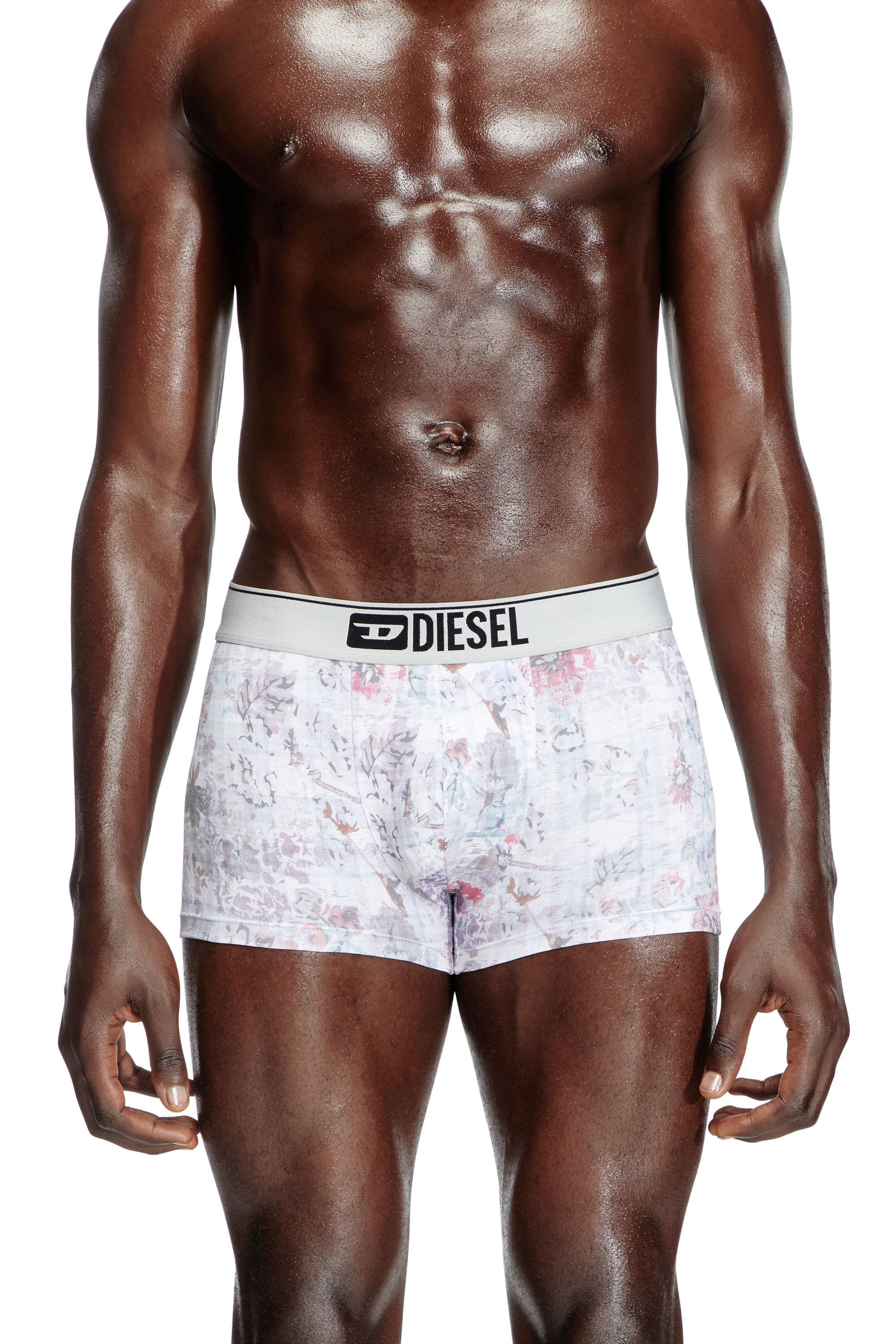Diesel - DAMIEN-THREEPACK, Male's Three-pack boxer briefs with floral motif in Pink/Black - 1