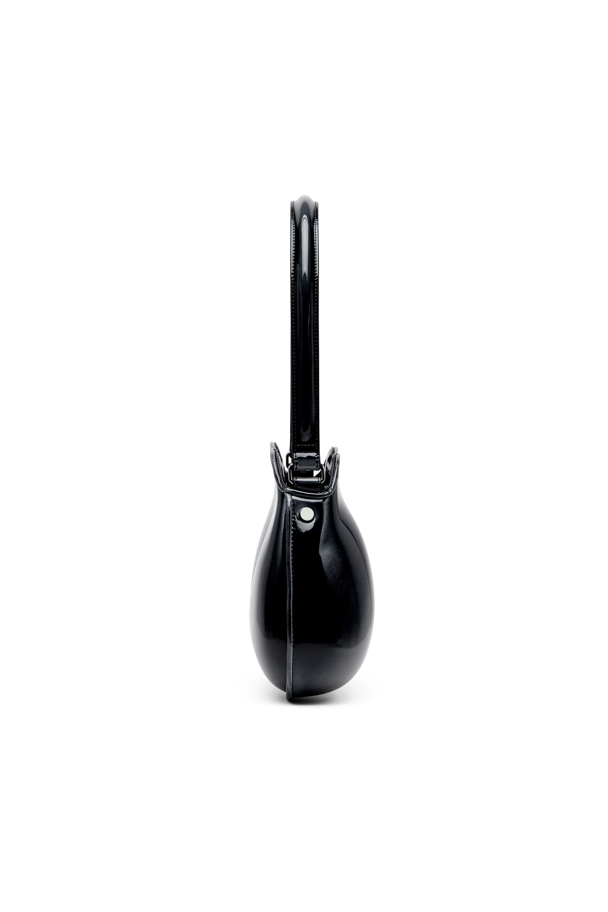 Diesel - DOUBLE-D SHOULDER, Female's Rigid shoulder bag in dégradé glossy PU in Black - 4
