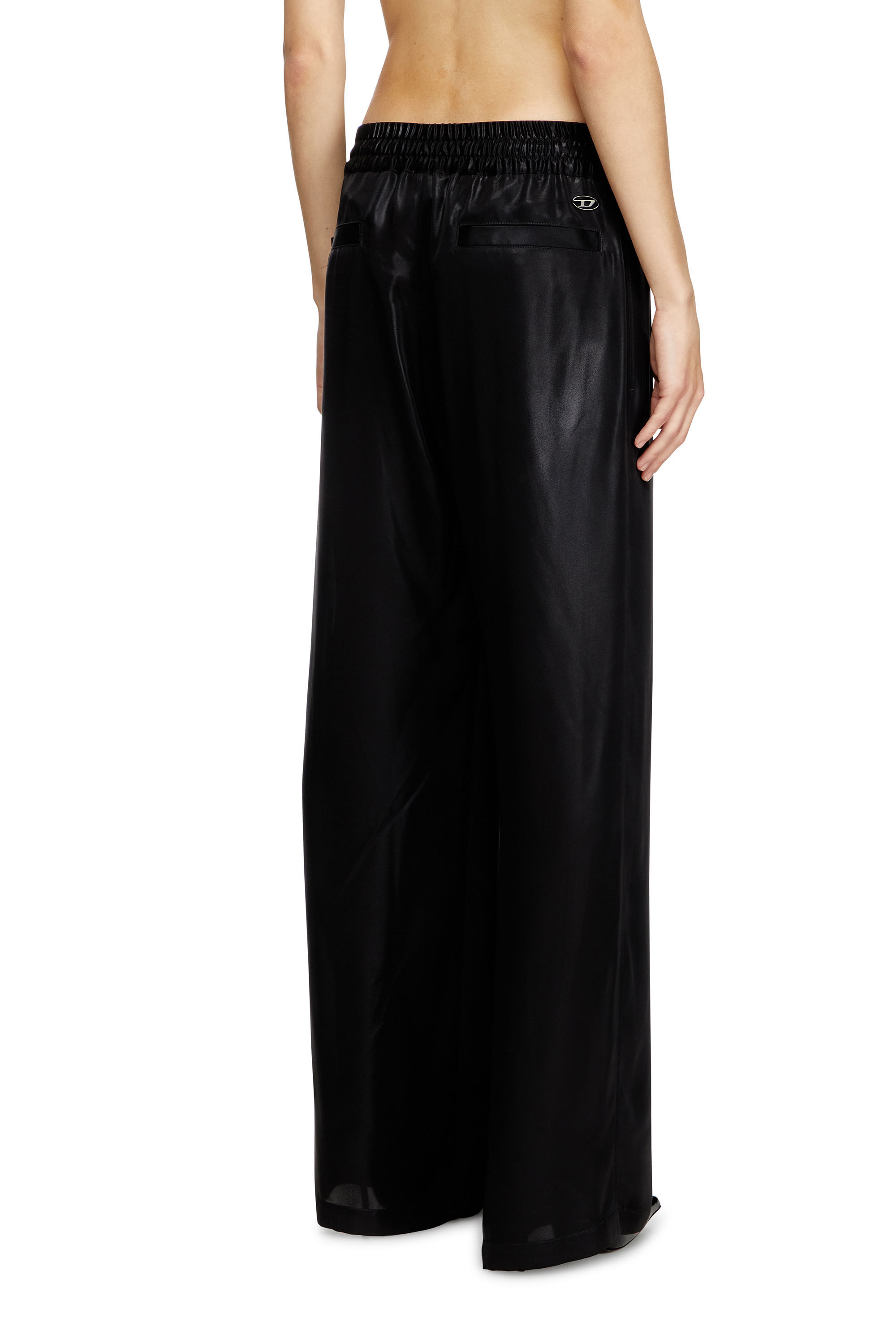 Diesel - P-DREYER-C-WN-Q1, Female's Satin track pants in Black - 5