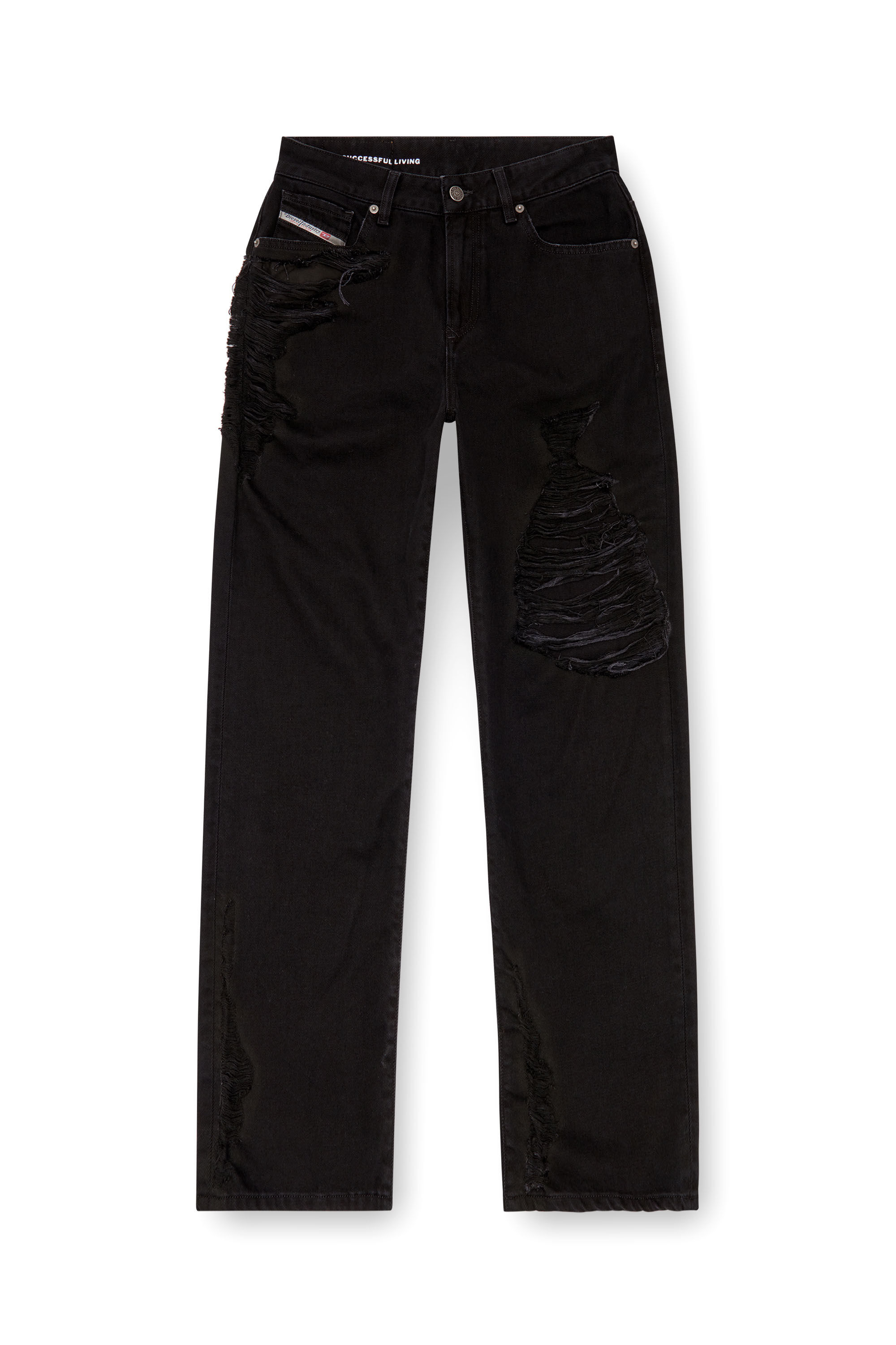 Diesel - Female's Straight Jeans 1999 D-Reggy 09K35, Black/Dark Grey - 2