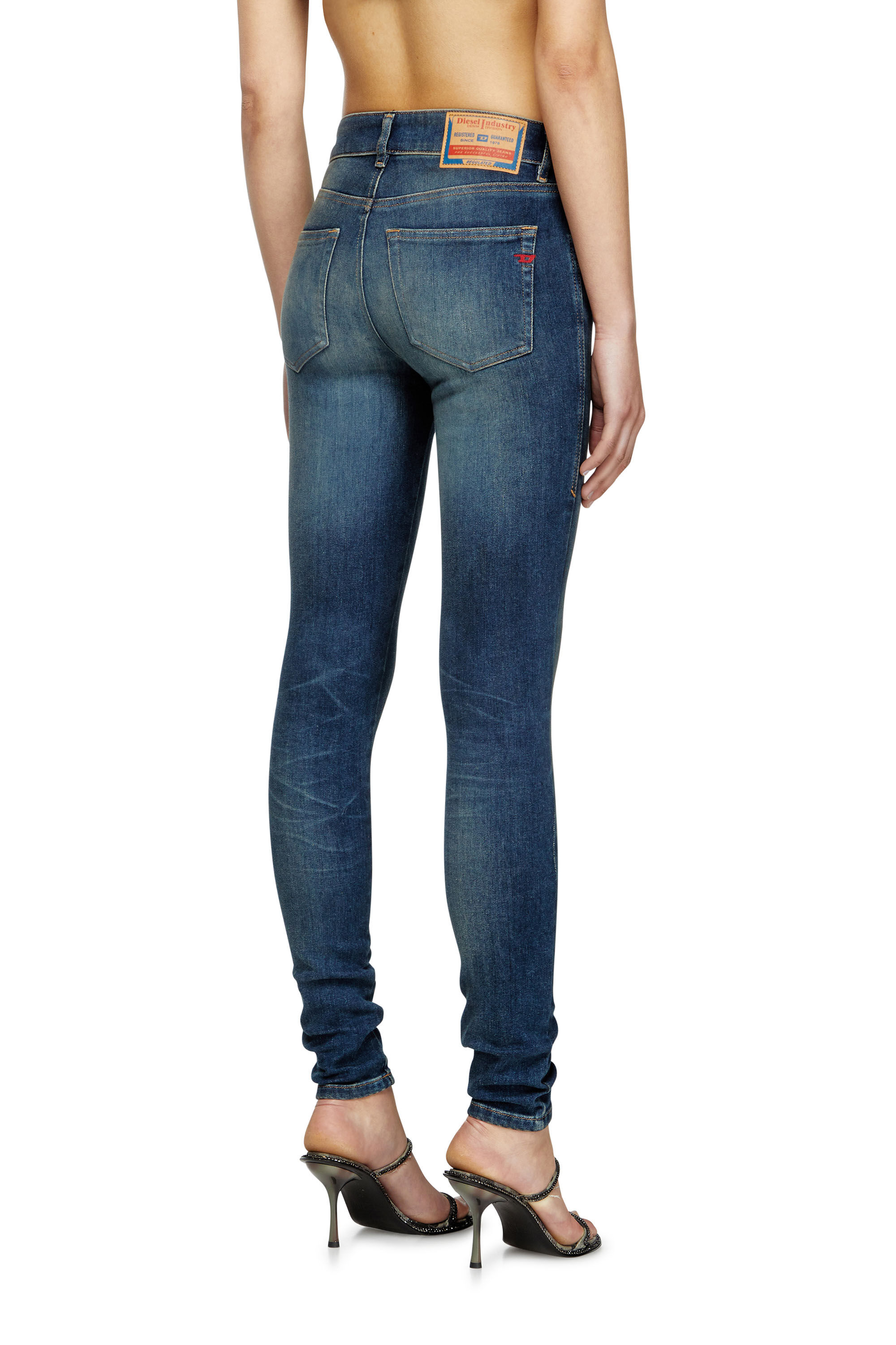 Diesel - Skinny Jeans 2017 Slandy 09L95 Femme, Bleu moyen - Image 5
