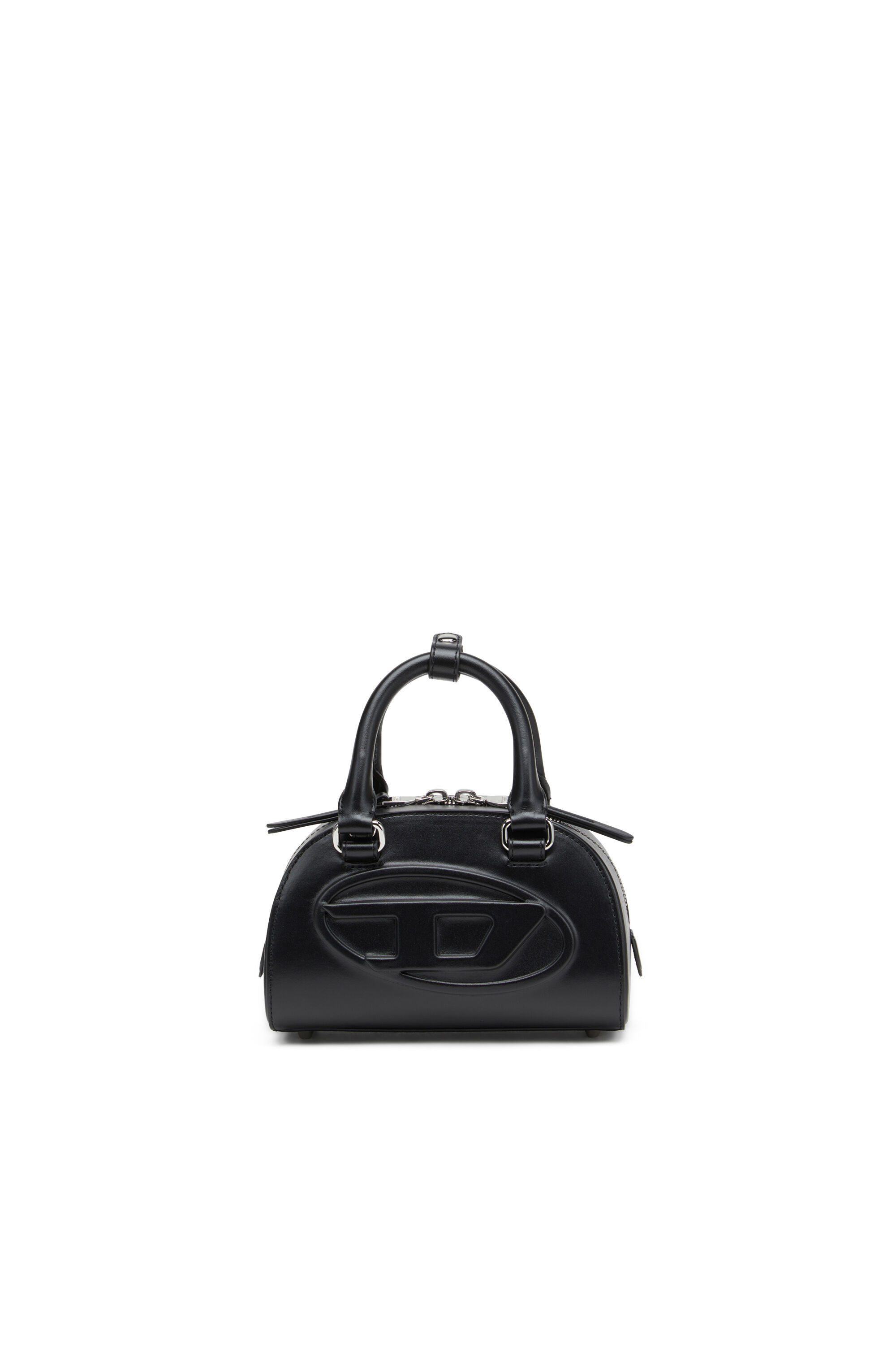 Diesel - 1DR DOME CROSSBODY, Female's Leather mini bowling bag in Black - 1