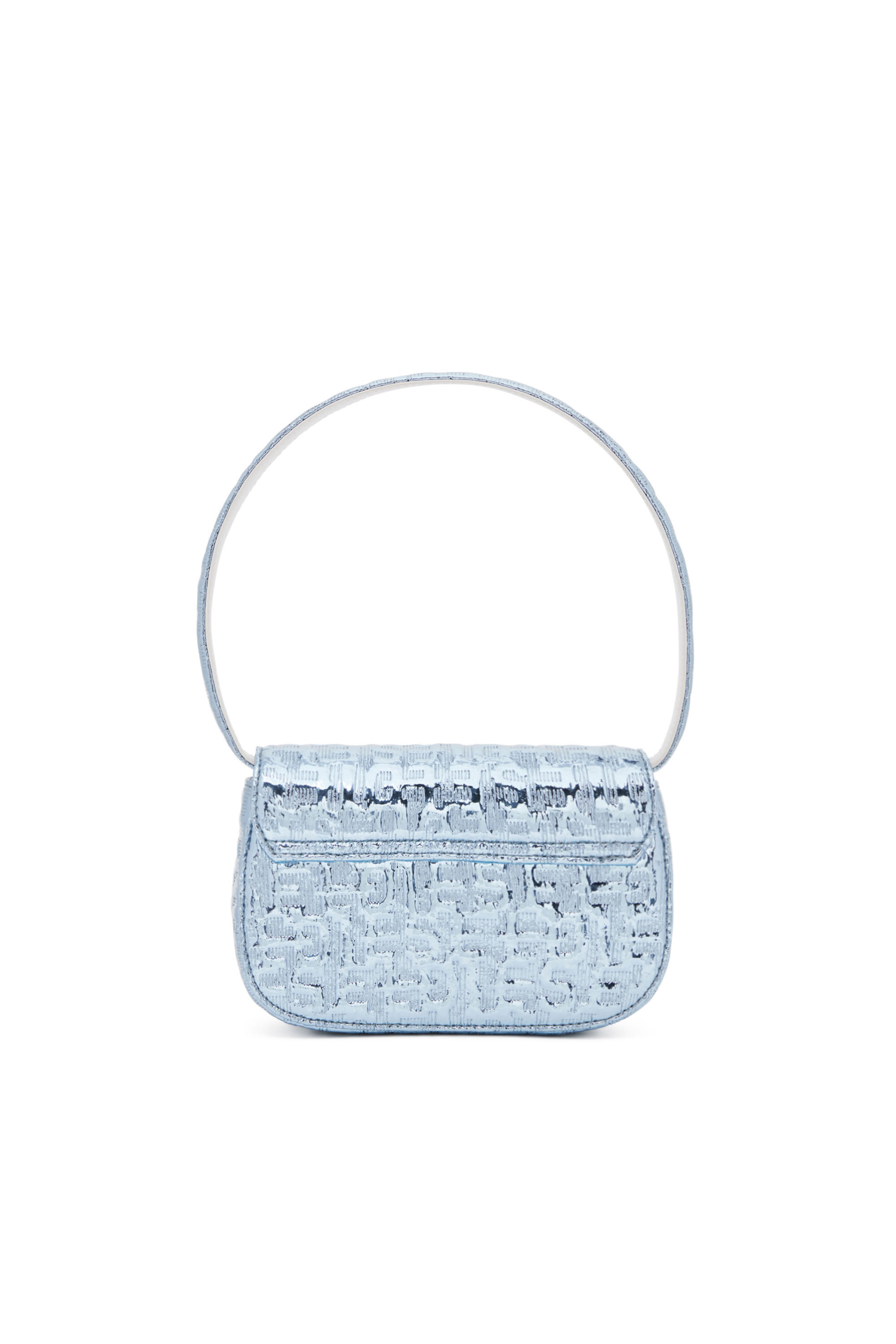 Diesel - FF-1DR SHOULDER BAG, Female's Iconic shoulder bag with metallic monogram in Azure - 3