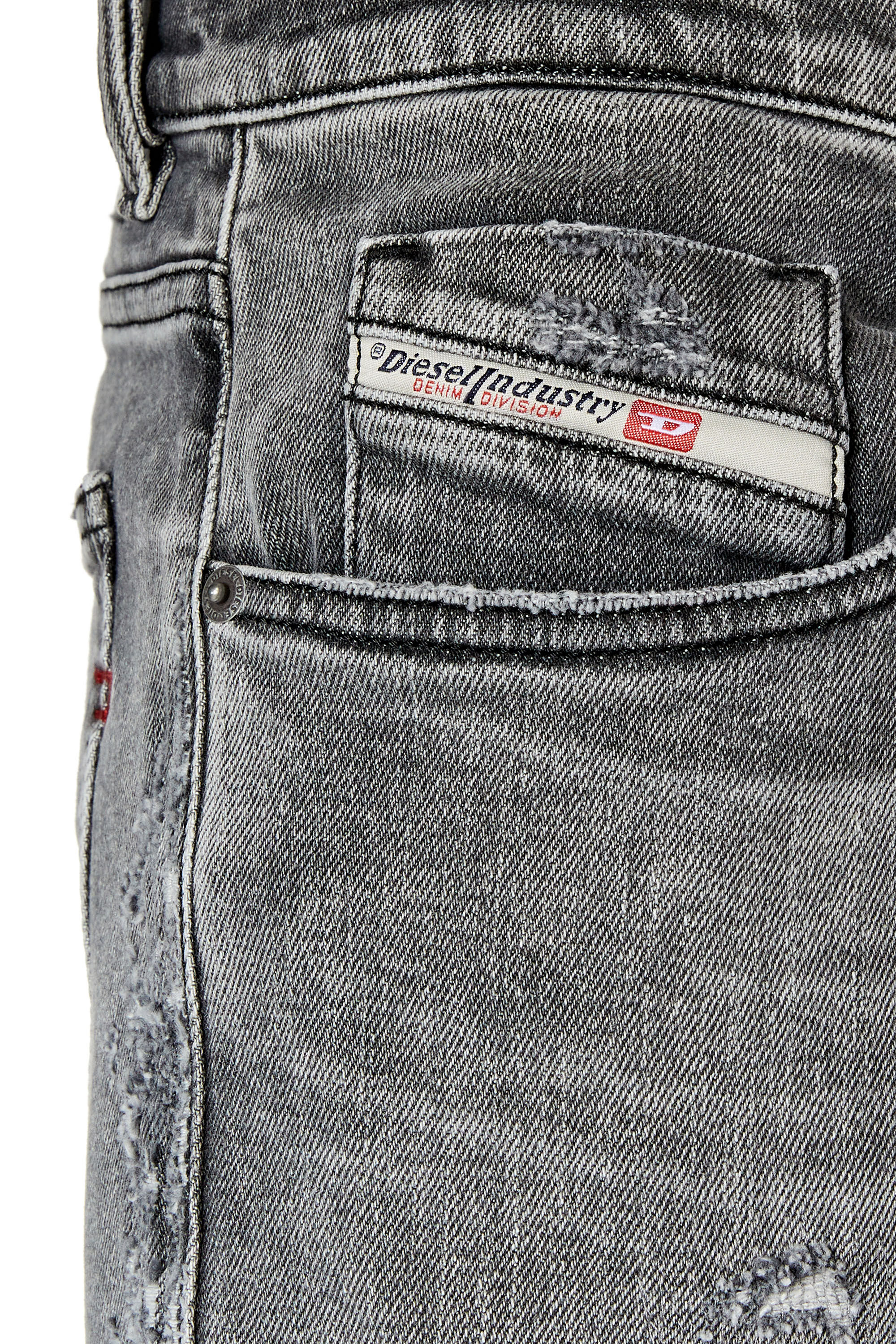 Diesel - Slim Jeans 2019 D-Strukt 09G04, Gris Clair - Image 5