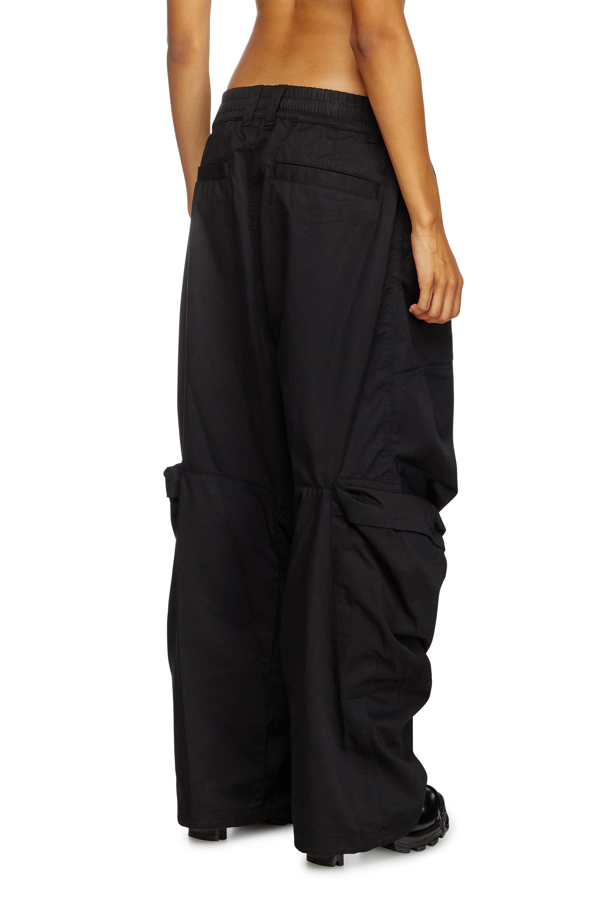 Diesel - P-ARNE-FEM-P2, Female's Cargo pants in cotton twill in Black - 5