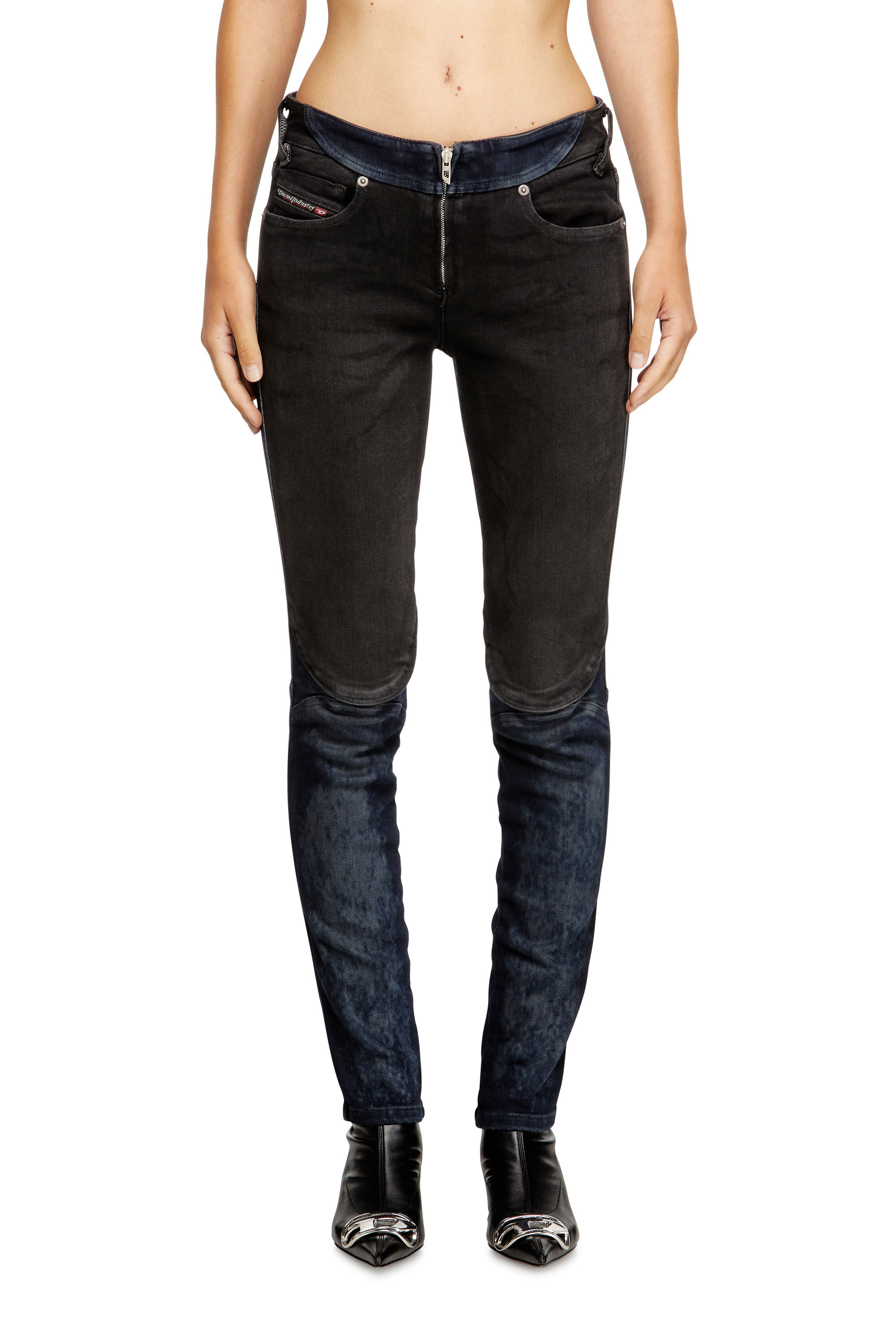 Diesel - Slim Jeans D-Bikee 09M92 Femme, Bleu Foncé - Image 2