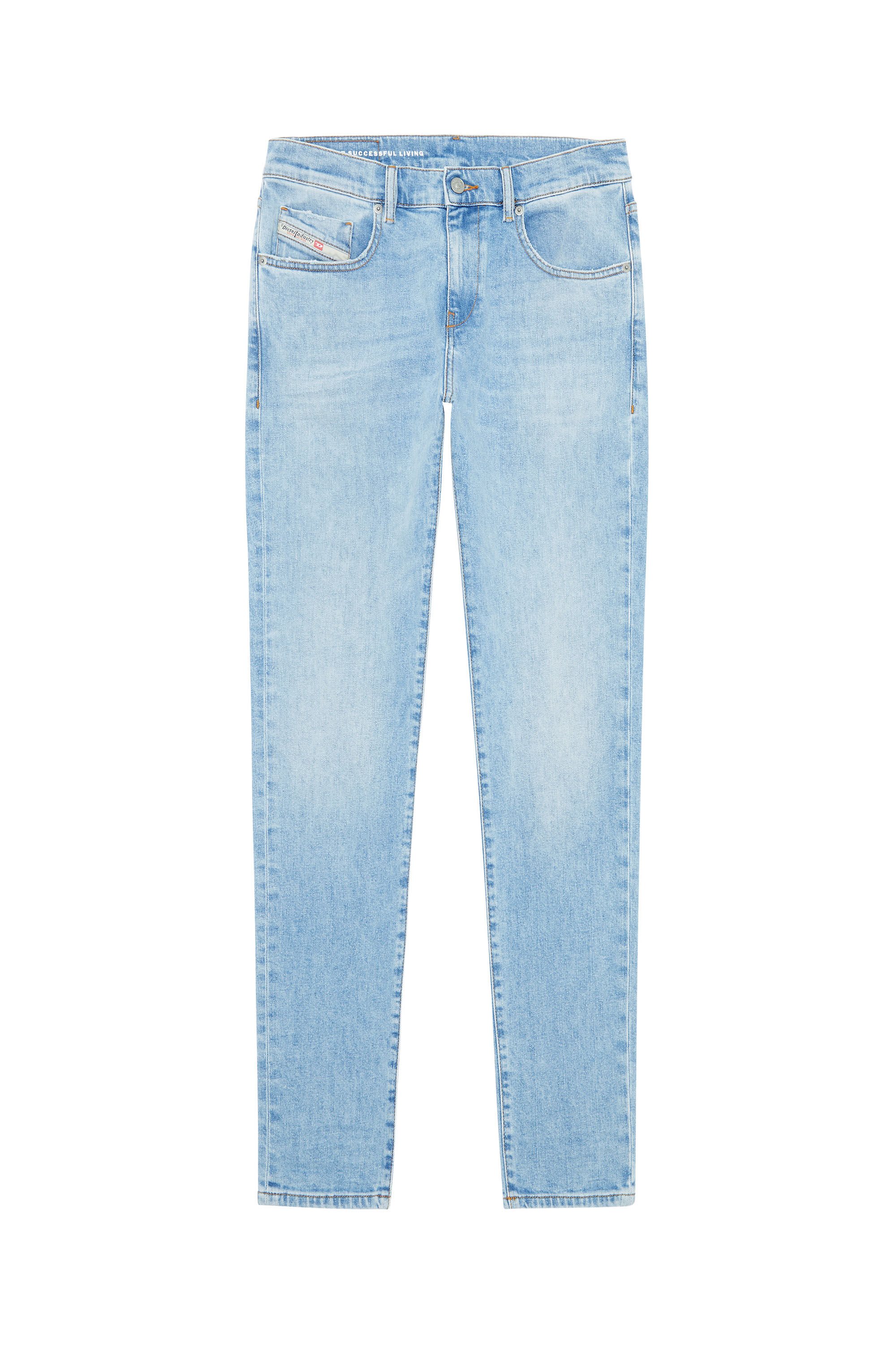 Diesel - Slim Jeans 2019 D-Strukt 09F41, Bleu Clair - Image 2