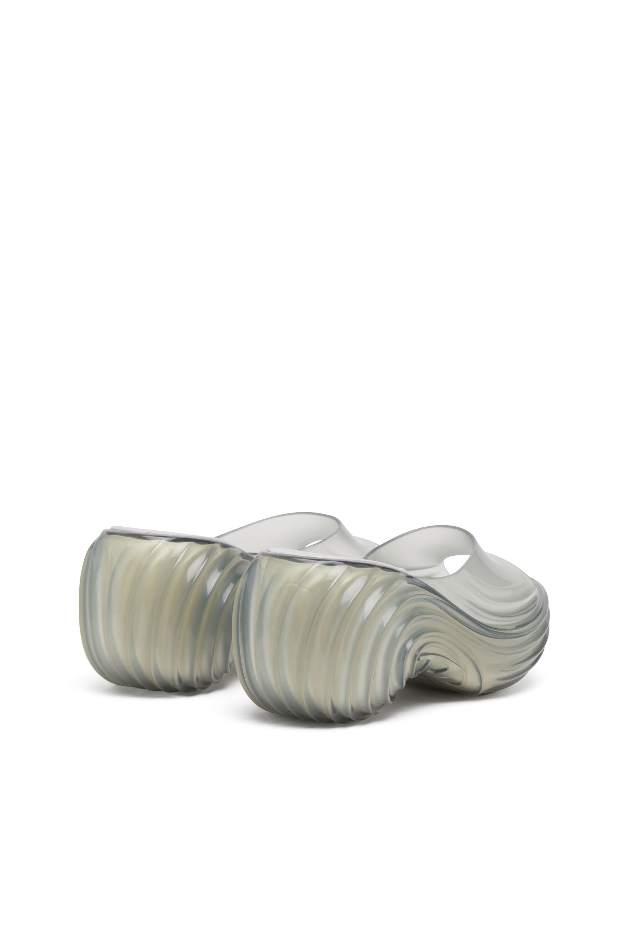 Diesel - MELISSA QUANTUM PLATFORM, Female's Platform mule in Melflex® in Light Grey - 3