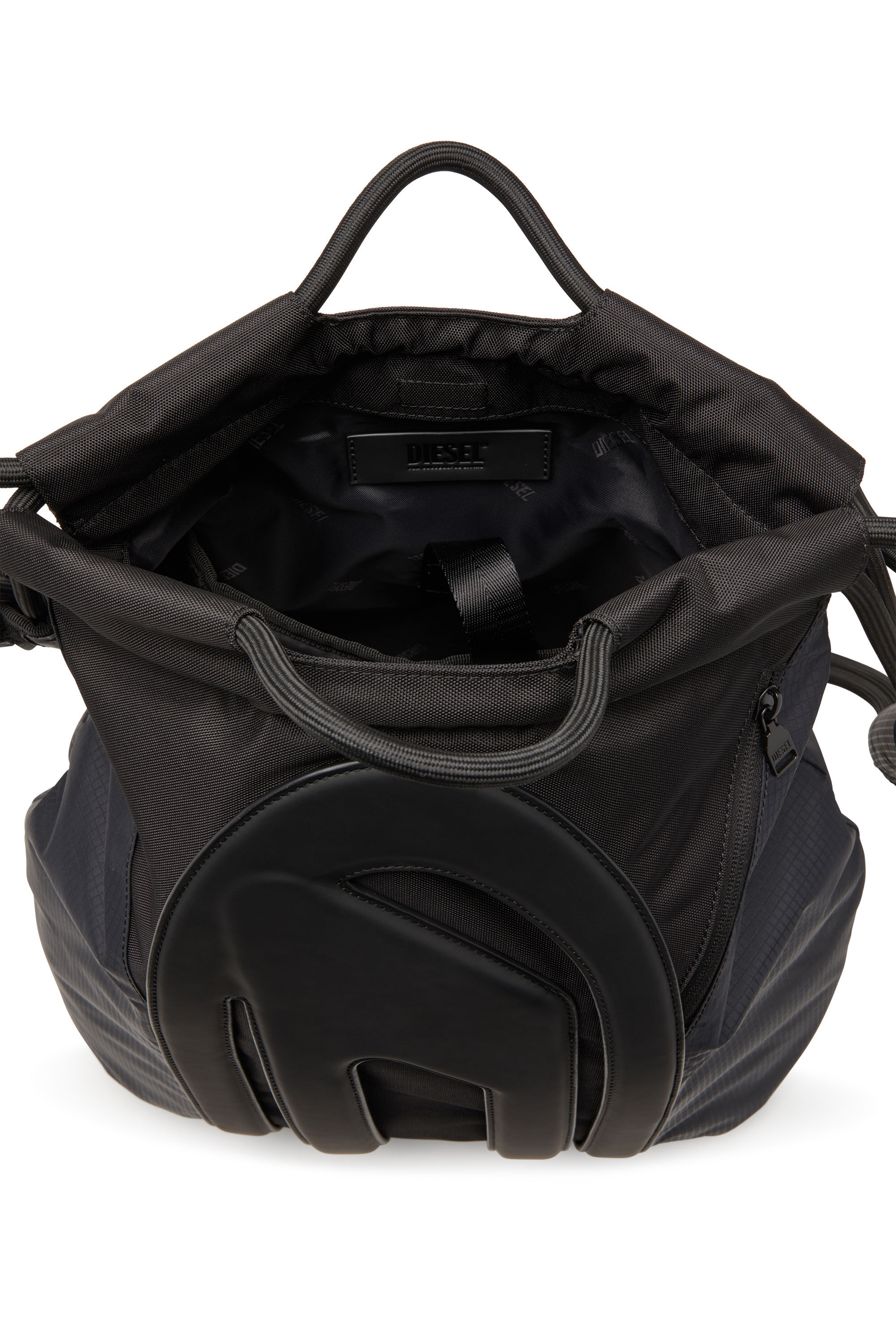 Diesel - CAGE-D TOTE XL, Male's Cage-D-Convertible bag in CORDURA and ripstop in Black - 2