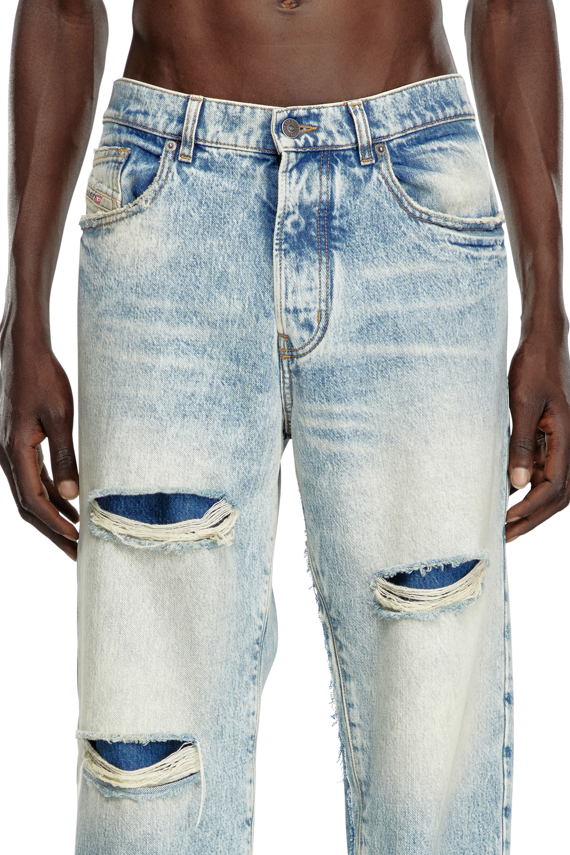 Diesel - Homme Straight Jeans D-Fire 0AJEN, Bleu Clair - Image 5