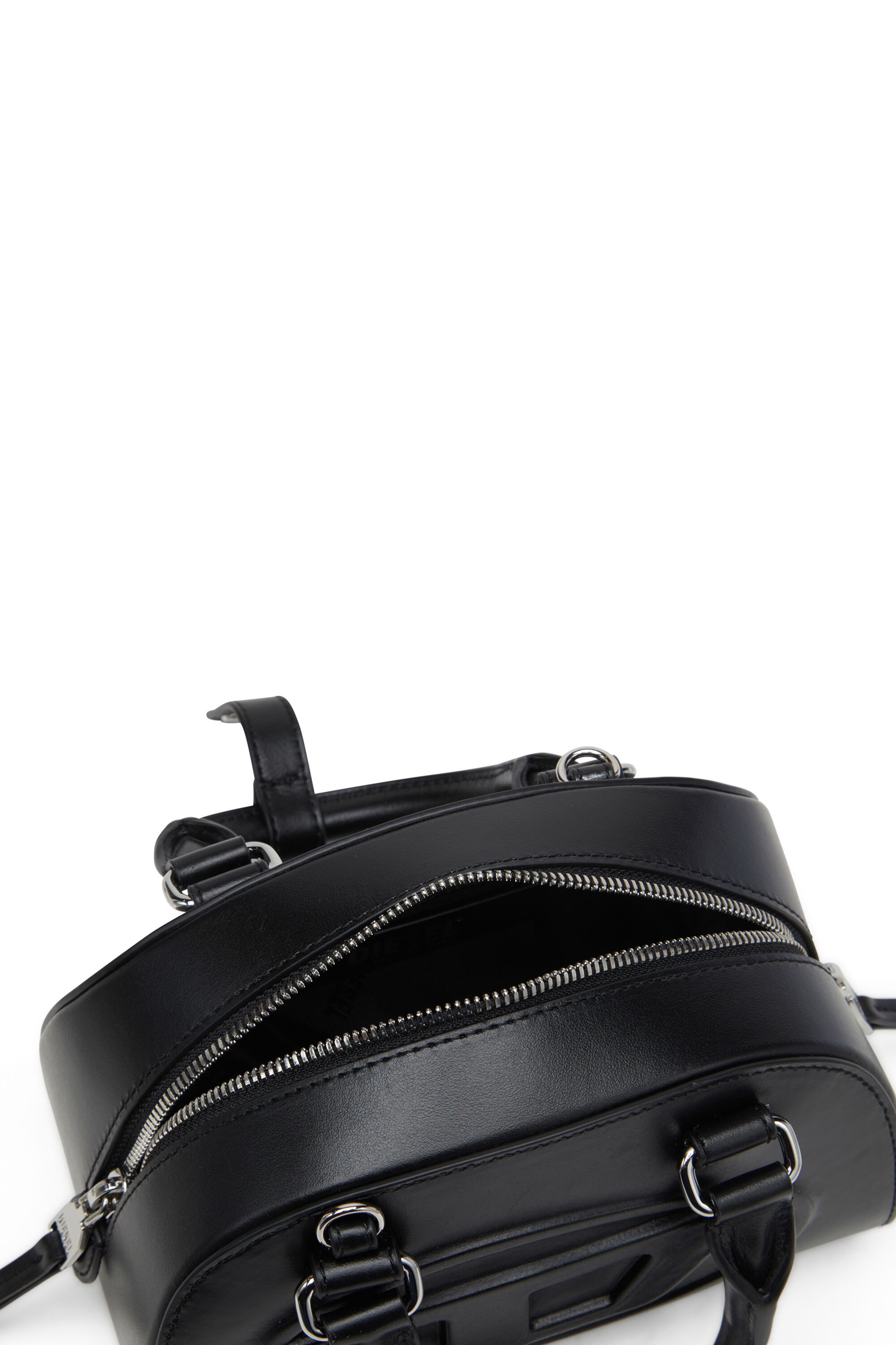 Diesel - 1DR DOME CROSSBODY, Female's Leather mini bowling bag in Black - 2