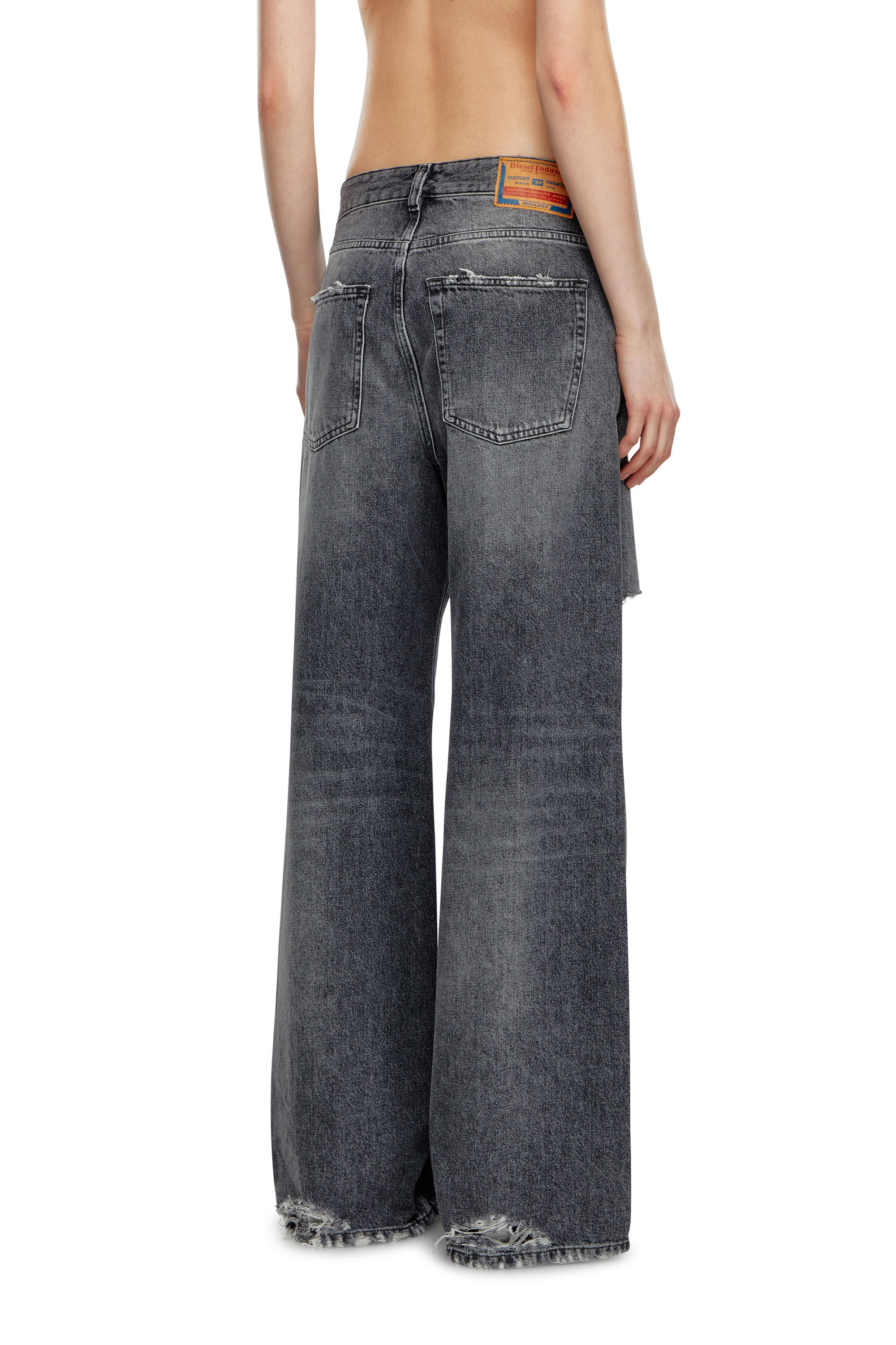 Diesel - Relaxed Jeans 1996 D-Sire 007X4 Femme, Noir/Gris foncé - Image 4
