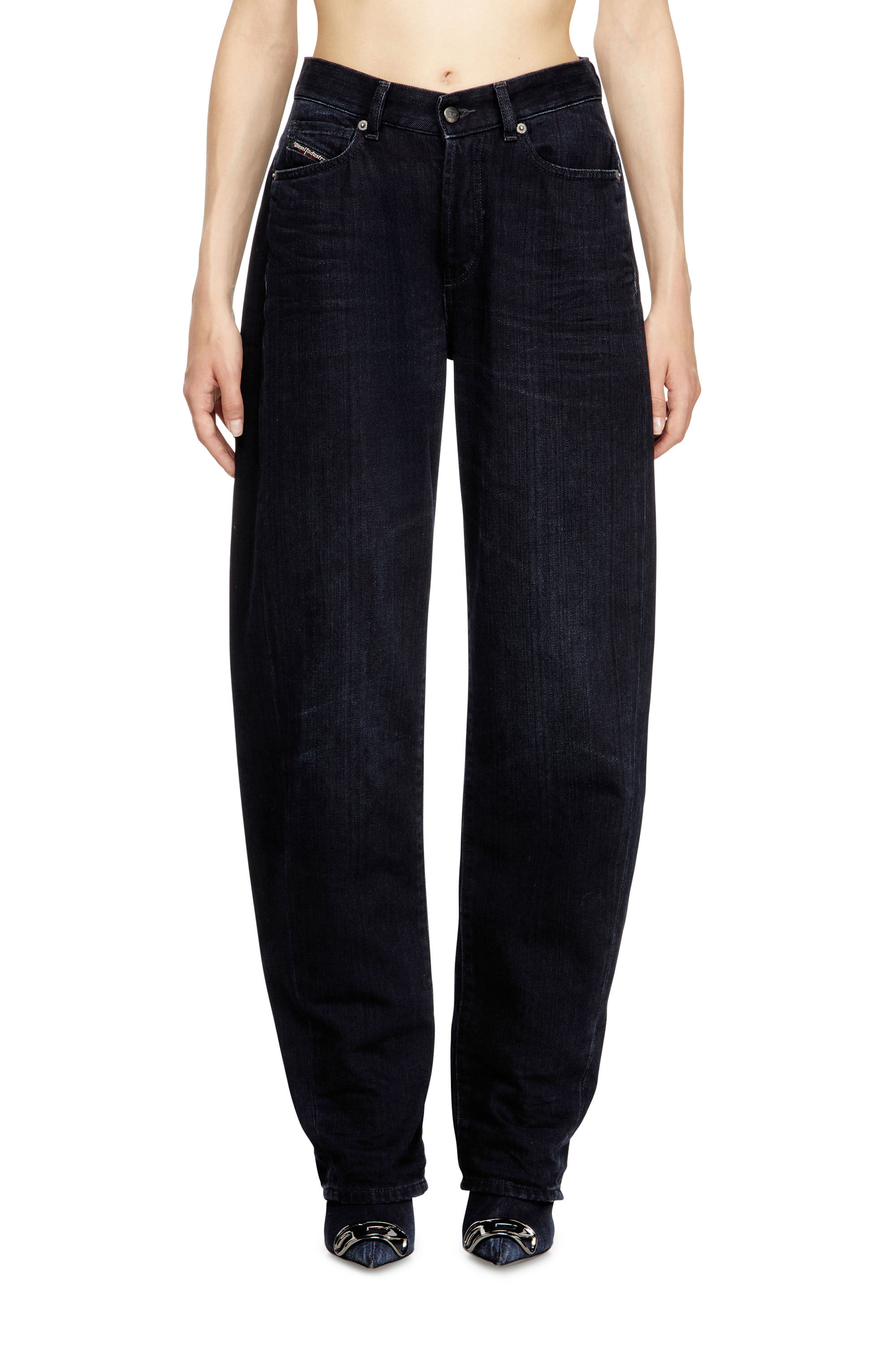 Diesel - Female's Relaxed Jeans 1974 D-Ellz 09L54, Dark Blue - 3