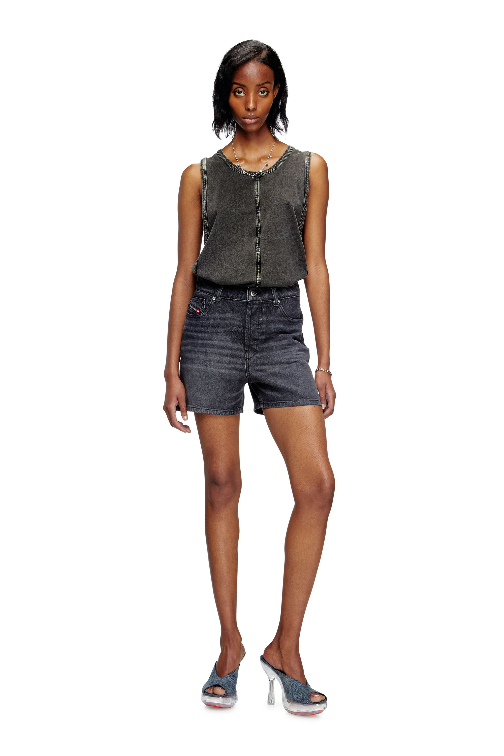 Diesel - DE-JIRO, Female's Denim shorts in Black - 1