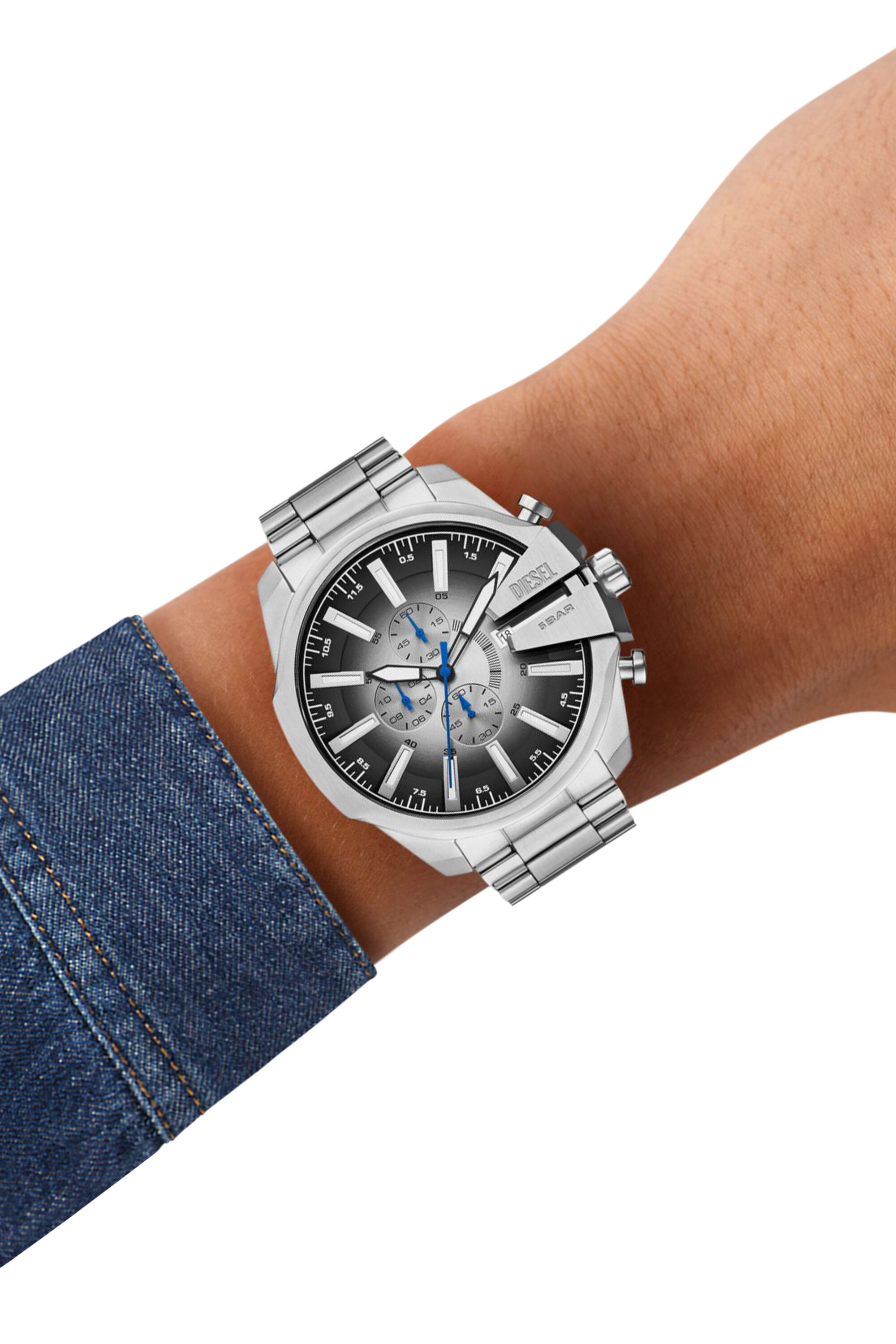 Diesel - DZ4686 WATCH, Male's Mega Chief Slim Stainless Steel Watch in Silver - 4