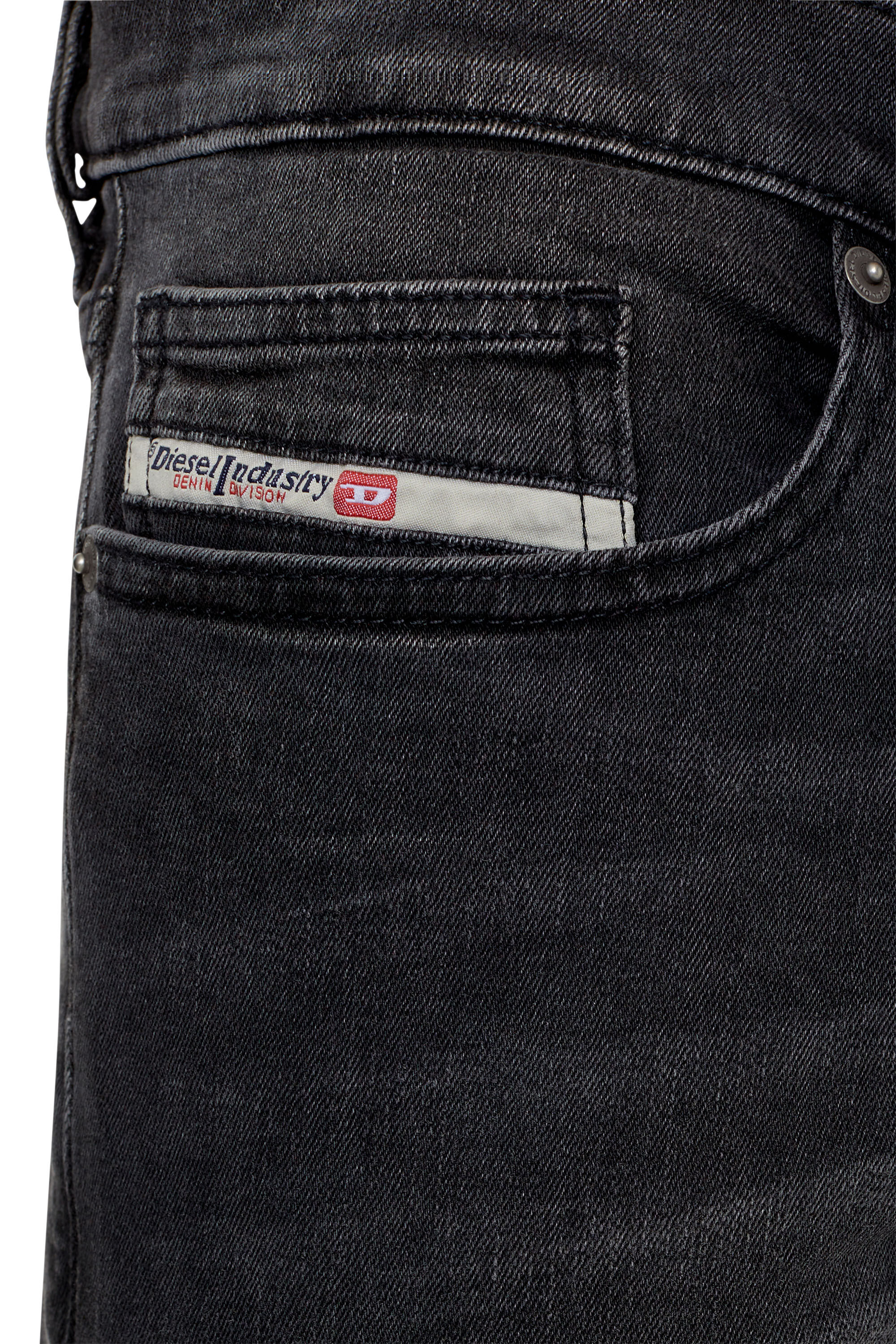 Diesel - D-Luster 0IHAV Slim Jeans, Noir/Gris foncé - Image 6