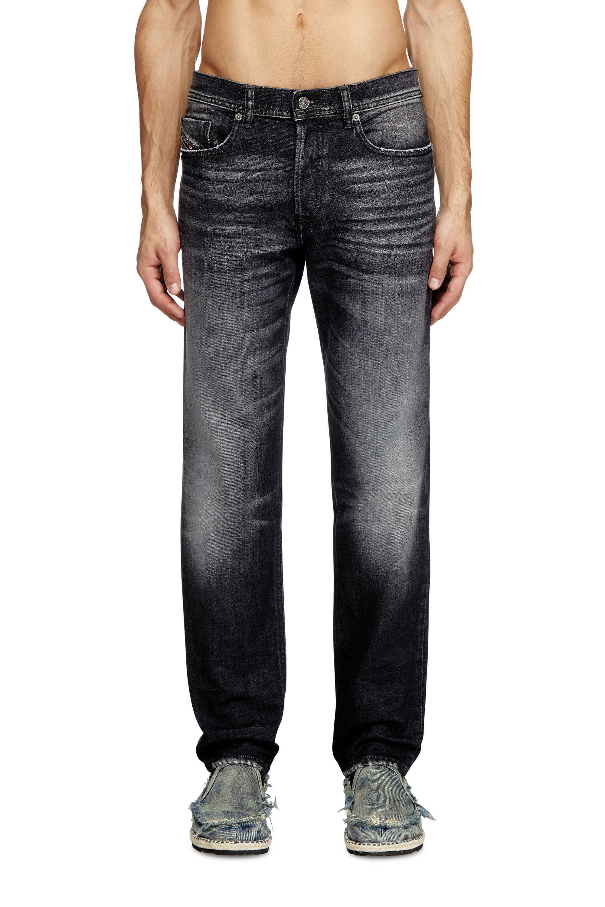 Diesel - Regular Jeans 2023 D-Finitive 09L50 Homme, Noir/Gris foncé - Image 3