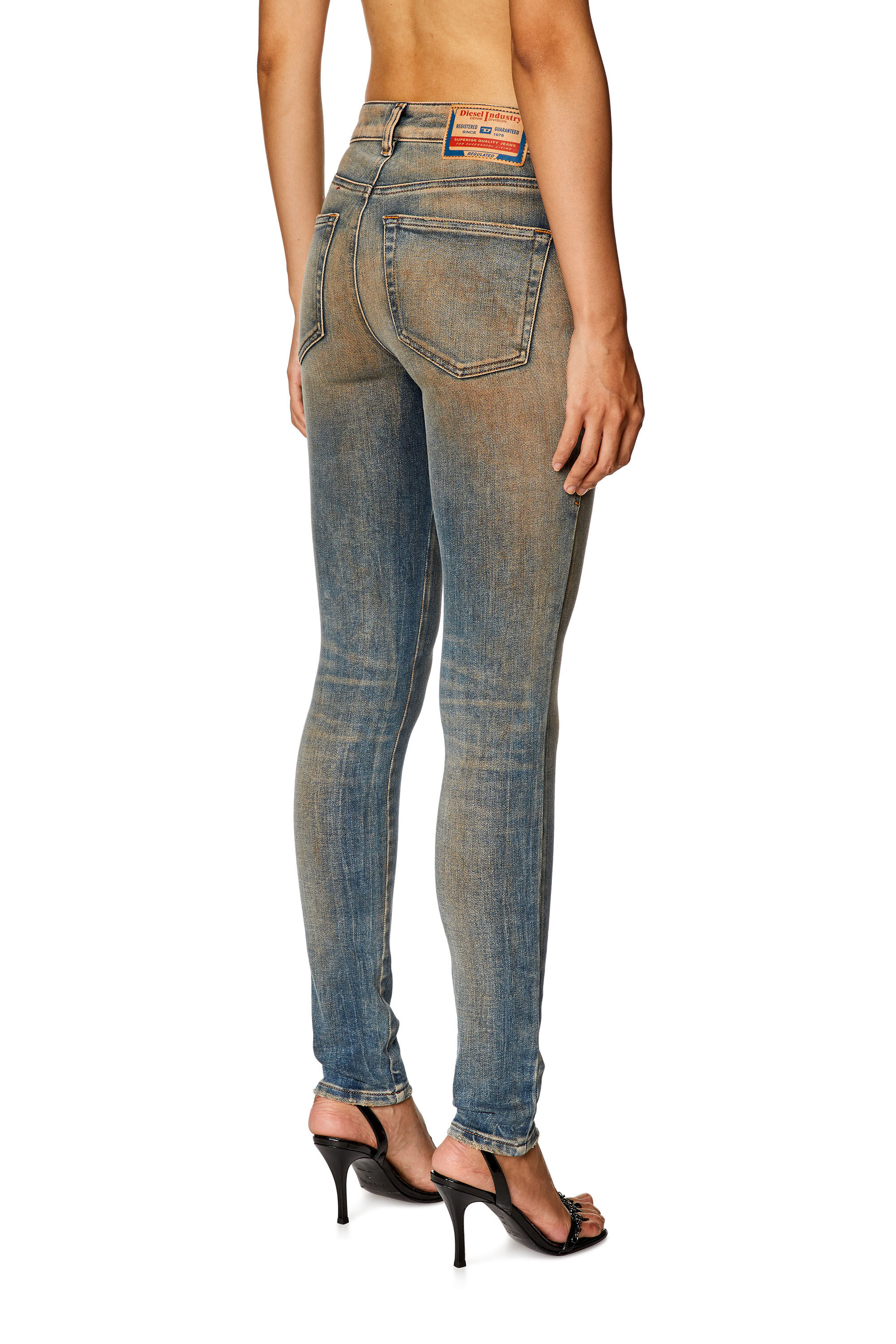 Diesel - Super skinny Jeans 2017 Slandy 09H83, Medium Blue - Image 5
