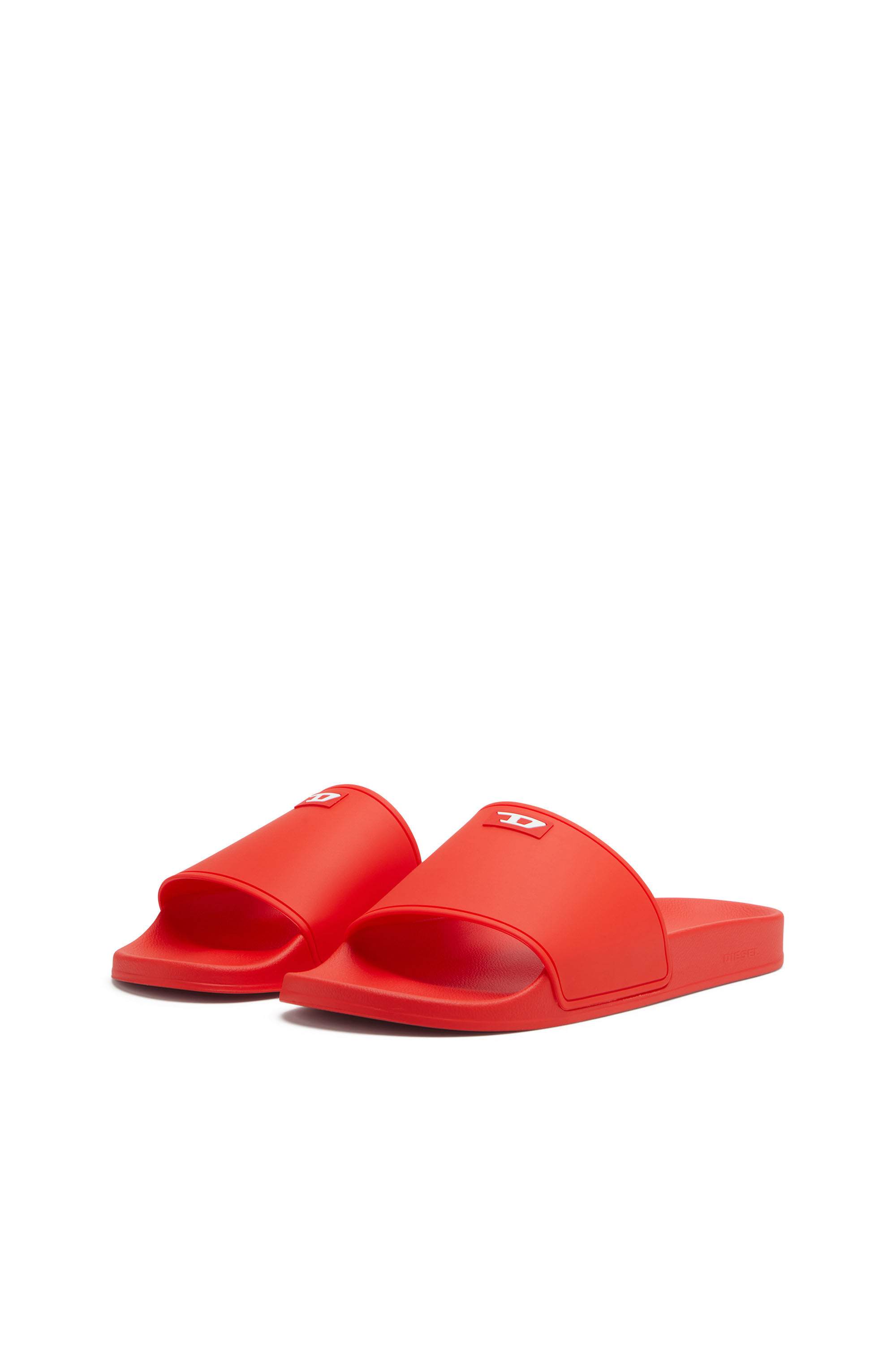 Diesel - SA-SWIM, Sa-Swim-Claquettes de piscine en caoutchouc avec logo D Homme in Rouge - 8