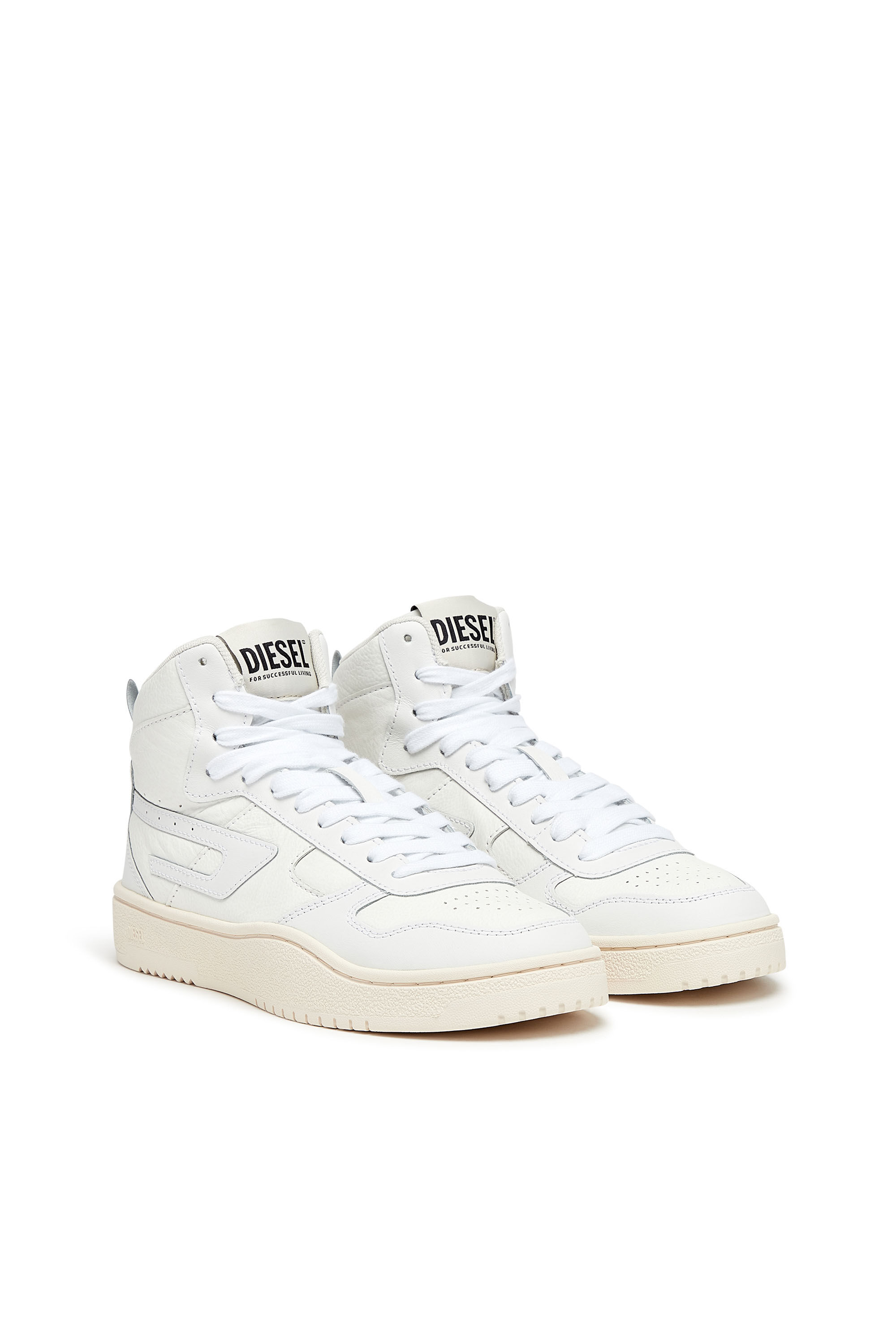 Diesel - S-UKIYO V2 LOW, S-Ukiyo V2 Mid W - Sneakers montantes avec logo D Femme in Blanc - 2