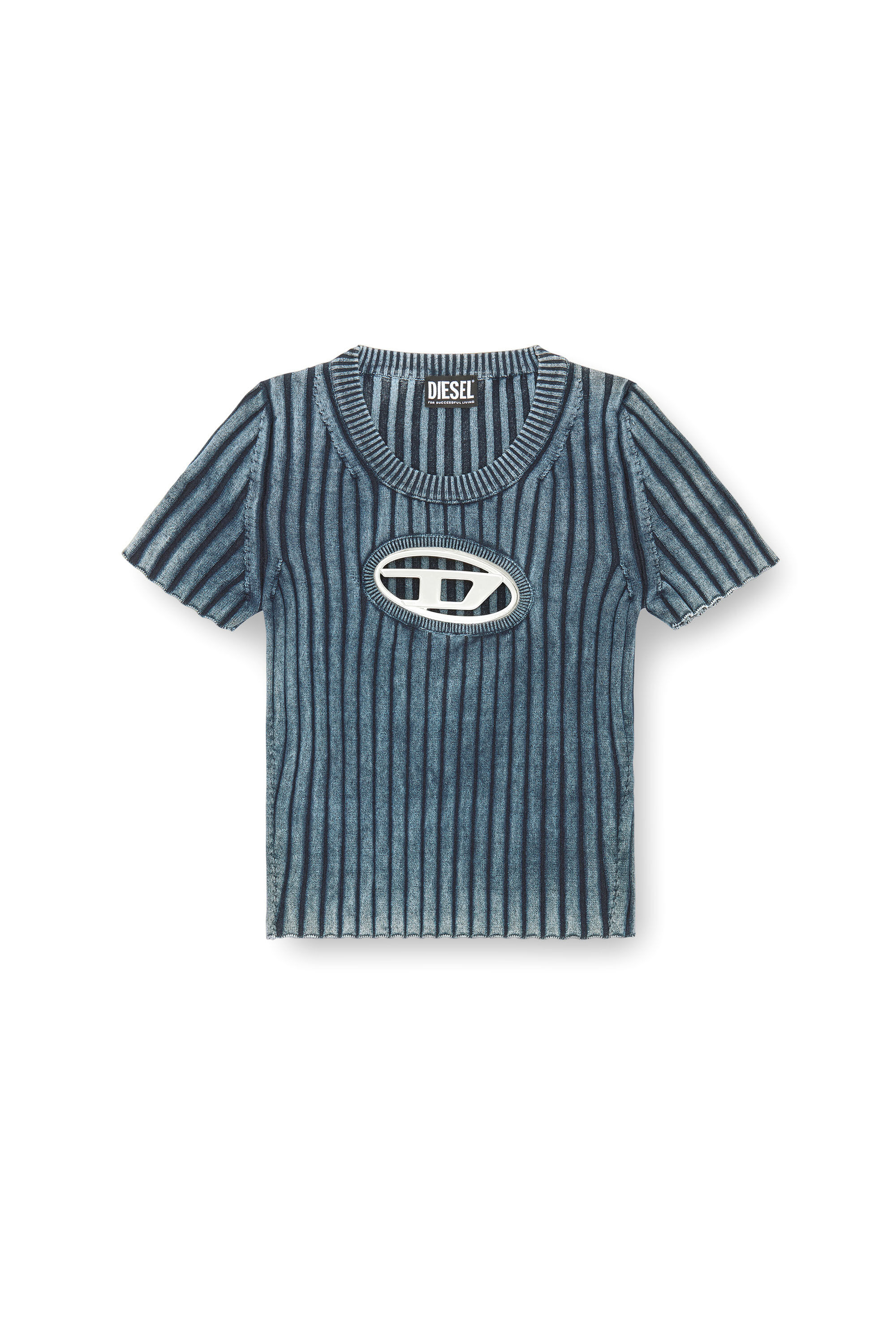 Diesel - M-ANAHEIM, Top avec plaque D Femme in Bleu - 2
