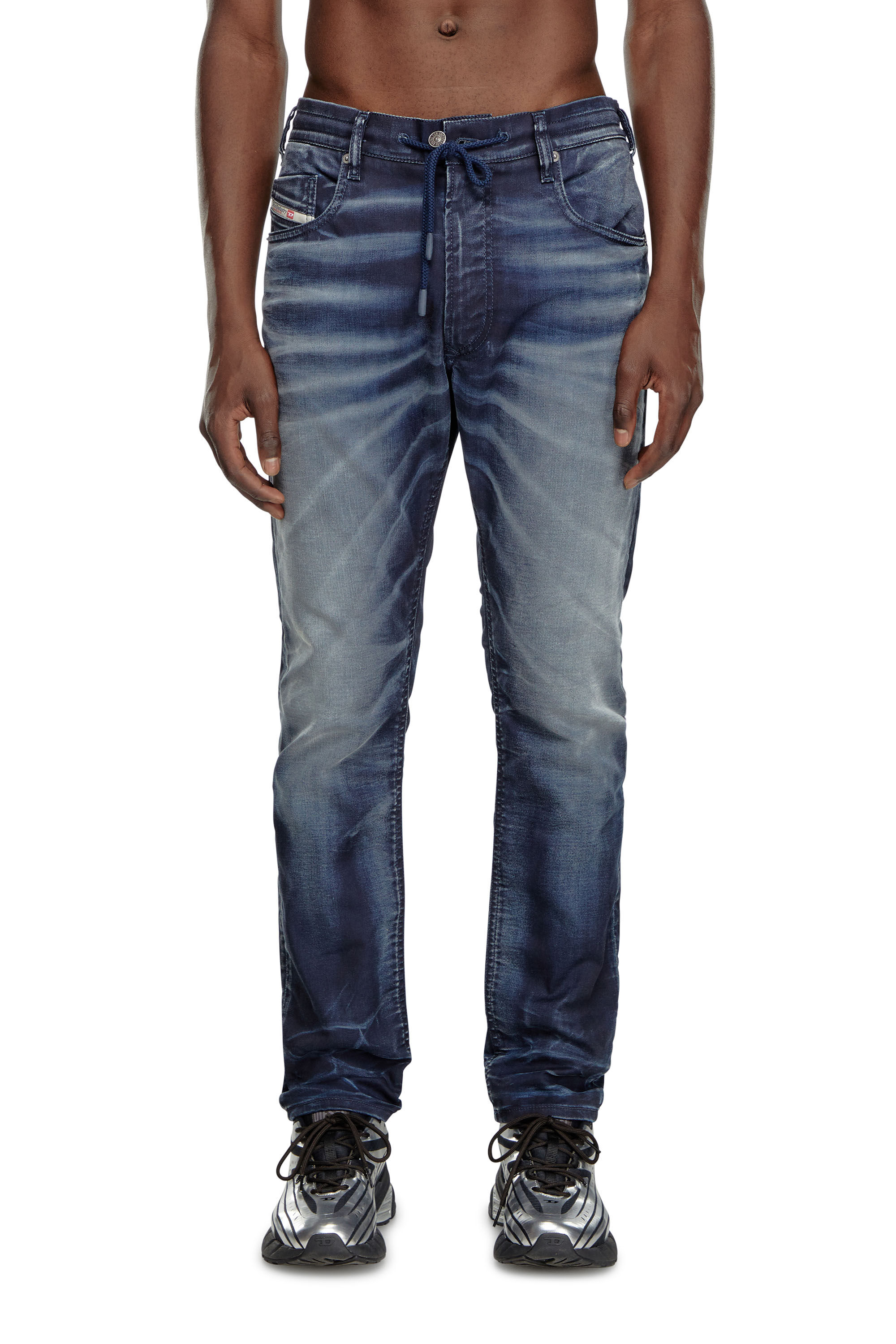 Diesel - Male Tapered 2030 D-Krooley Joggjeans® 068MD, Dark Blue - Image 3