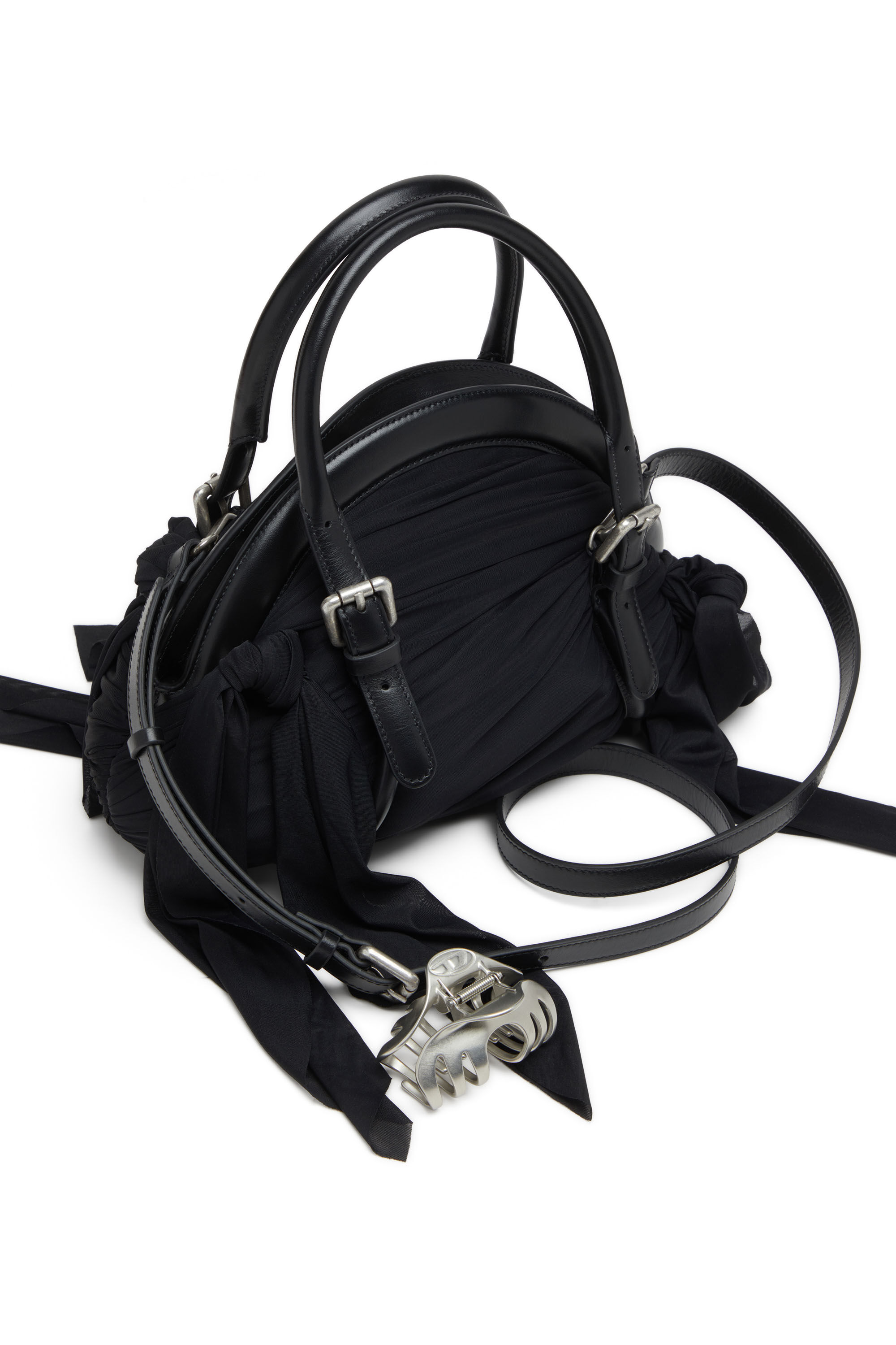 Diesel - TRASH-D TOP HANDLE, Female's Bandana handbag in jersey and leather in null - 6