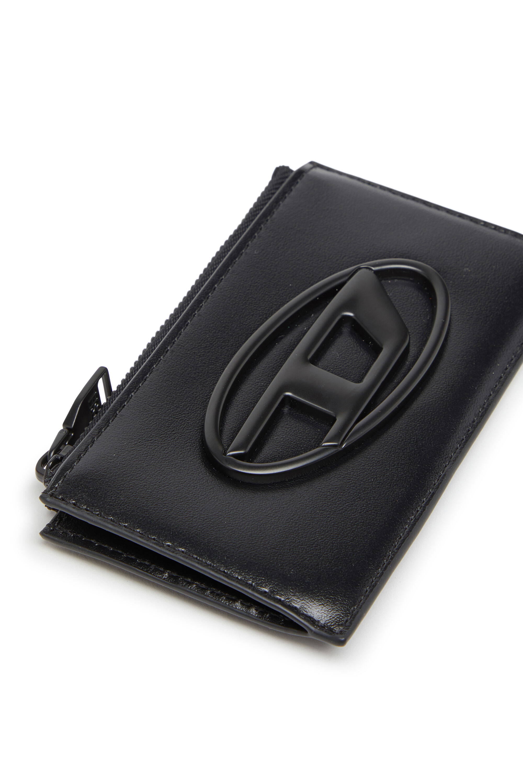 Diesel - HOLI-D CARD HOLDER III, Male's Leather card holder in Black - 3